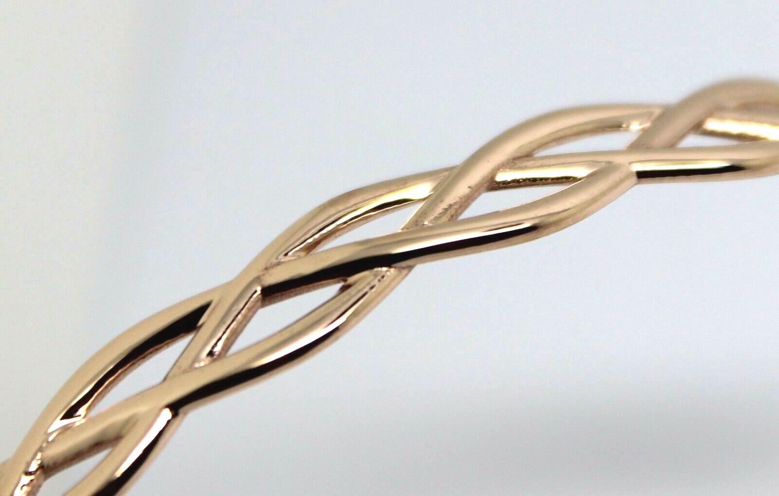 Kaedesigns Genuine 9ct 9k 375 Rose Gold Celtic Knot Oval Bangle 7.2cm X 5.2cm
