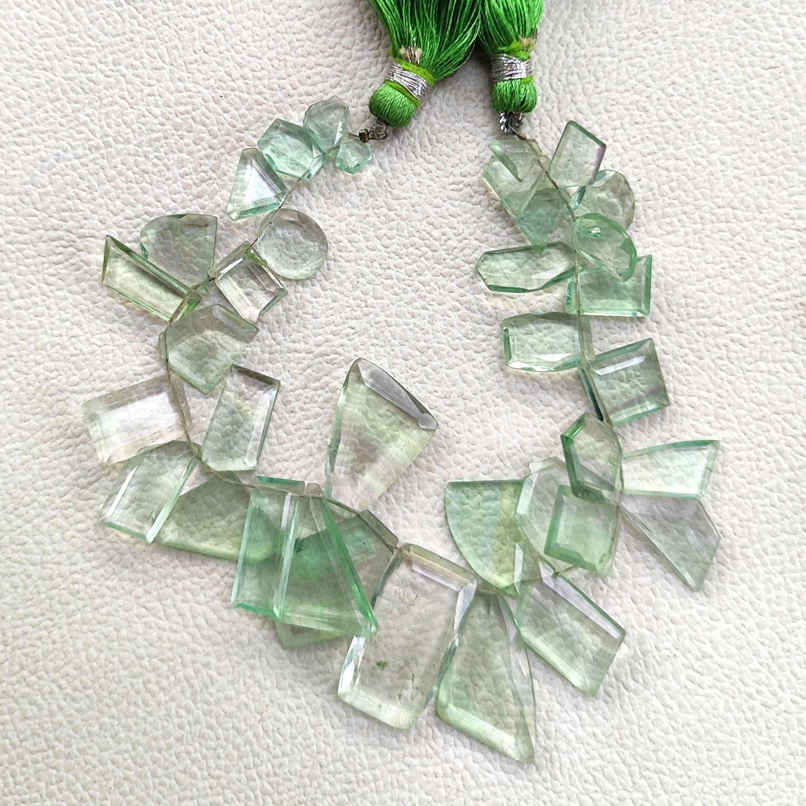Natural Brazil Fluorite Faceted Cut Stone Beads 10-22mm 7″ Strand Jewelry Gems