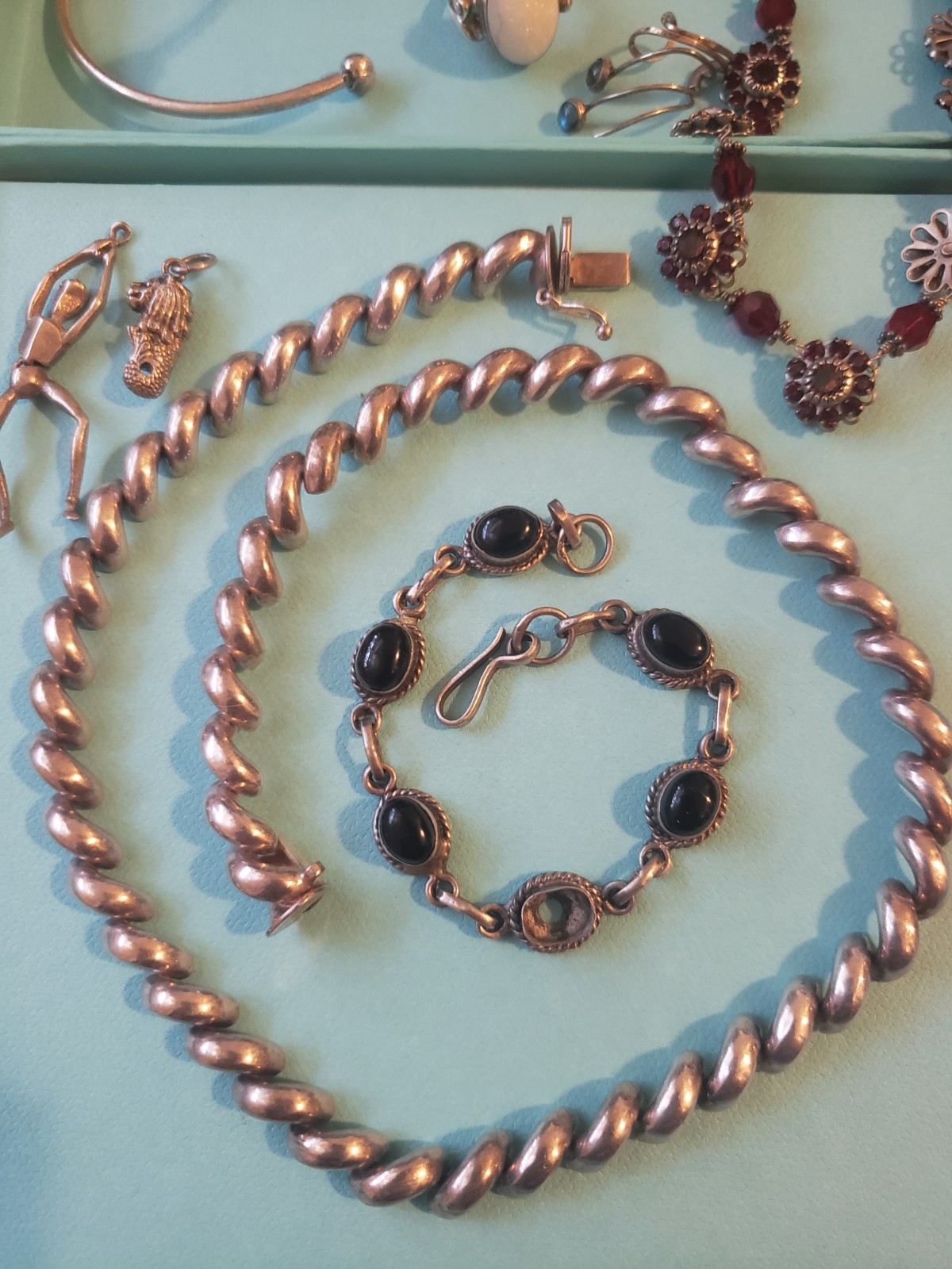 Sterling Silver Jewelry Lot Vintage Native American Collection Read Description
