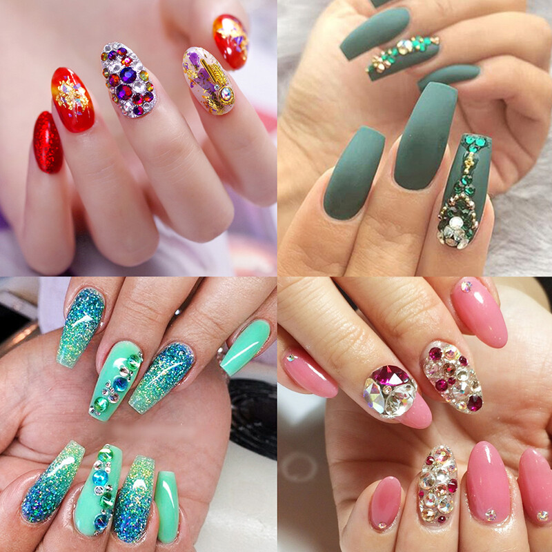 Smoked Topaz Non Hotfix Glass Stones Strass Rhinestones Crystal For Nail Art