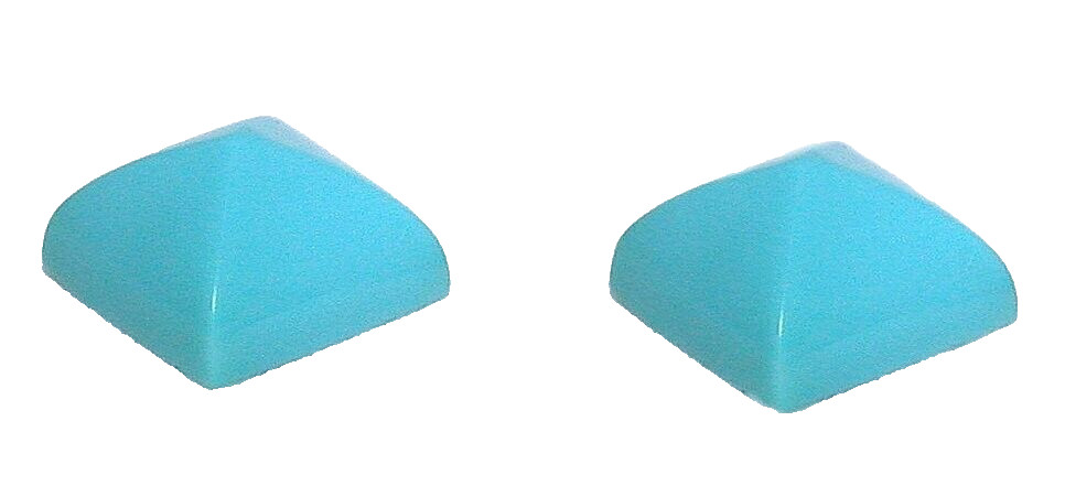 TWO 8mm Sugarloaf Square Sleeping Beauty Turquoise Cabochon Cab Gem B23A138/4725