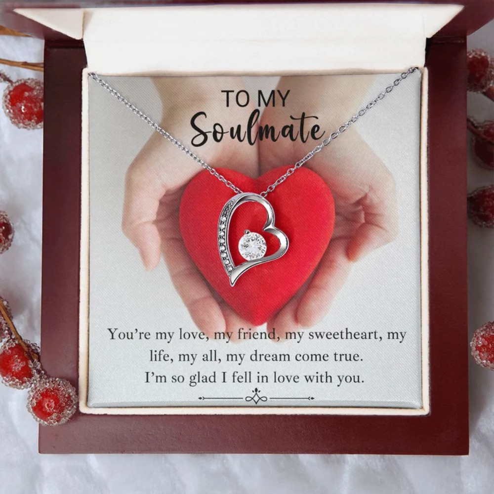 To My Soulmate Necklace, Anniversary Gift, Valentine Day Sweetheart Necklace