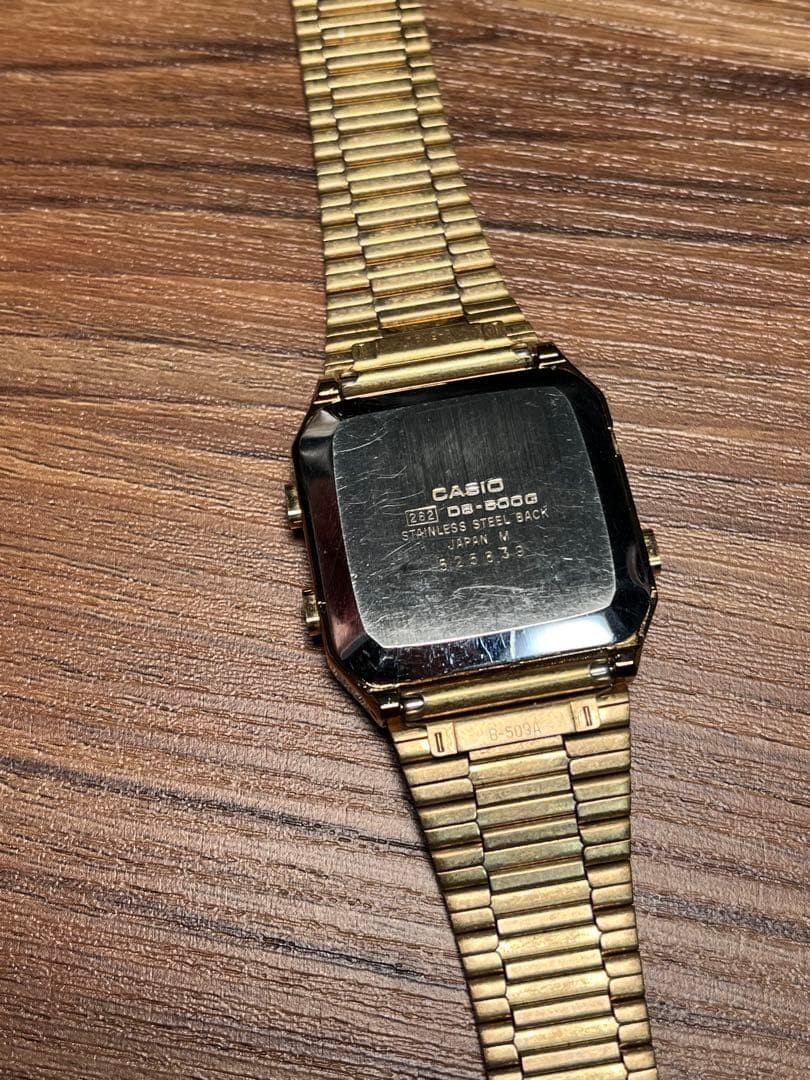 CASIO DATA BANK DB-500G Vintage Digital Watch 1984 Gold Limited
