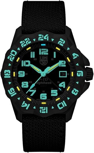 LUMINOX F-117 Nighthawk Men’s XA.6421 Pilot Watch in Black 44mm