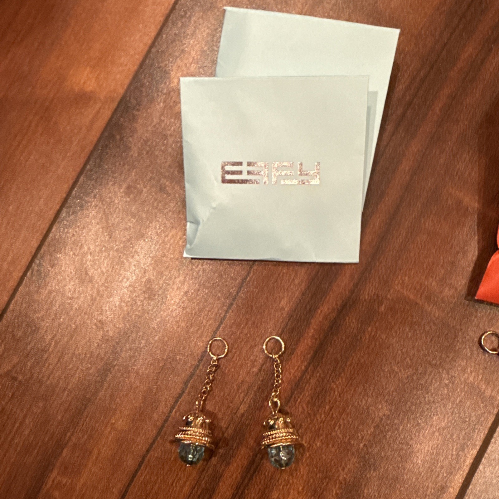 Lot of 6 NWT EFFY Jewelry Bell Charms Replacement Dangles & Envelopes Gold Tone