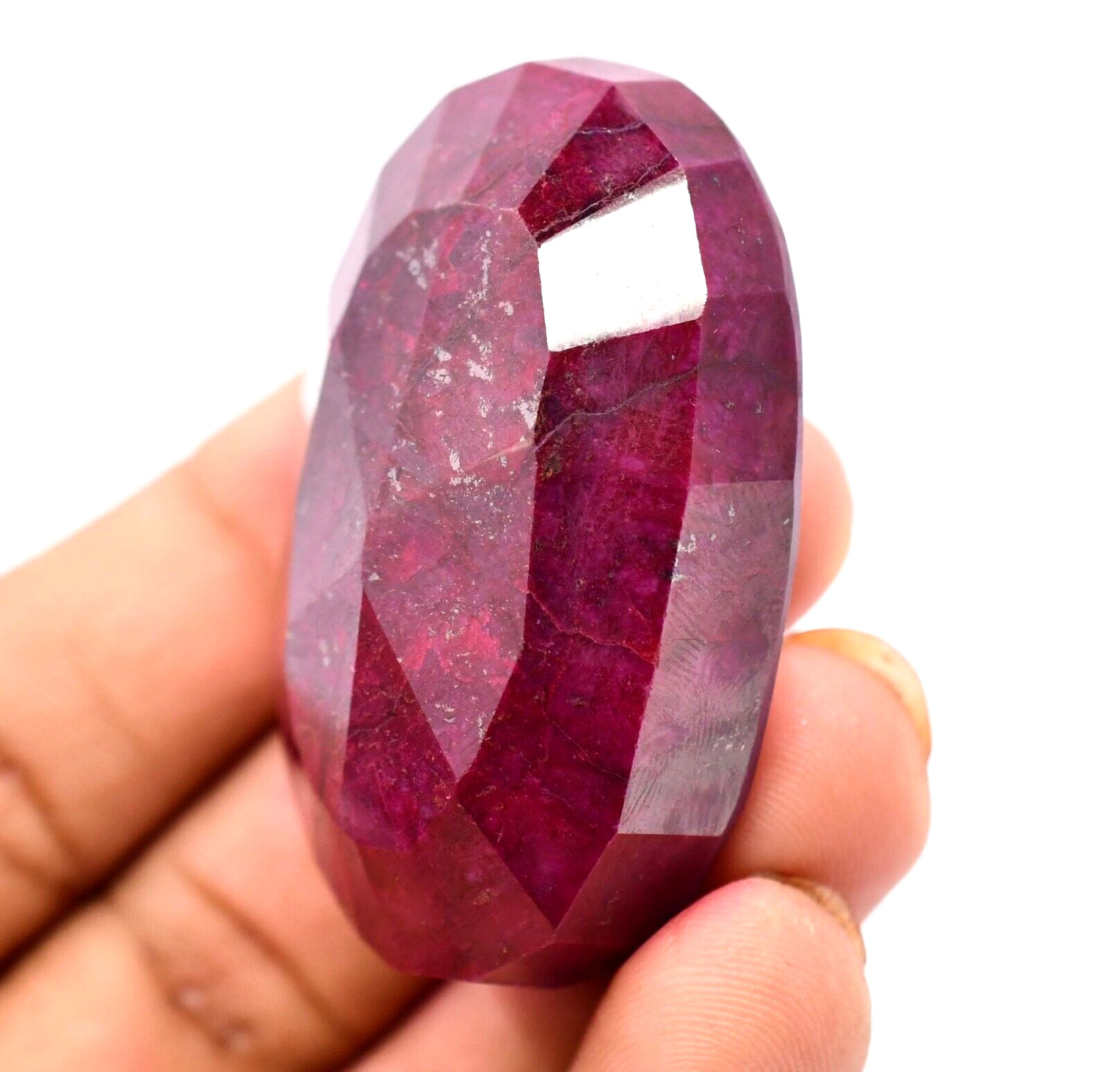 301.5 CT Natural Huge Red Ruby Certified Museum Use Treated Oval Cut Gemstone