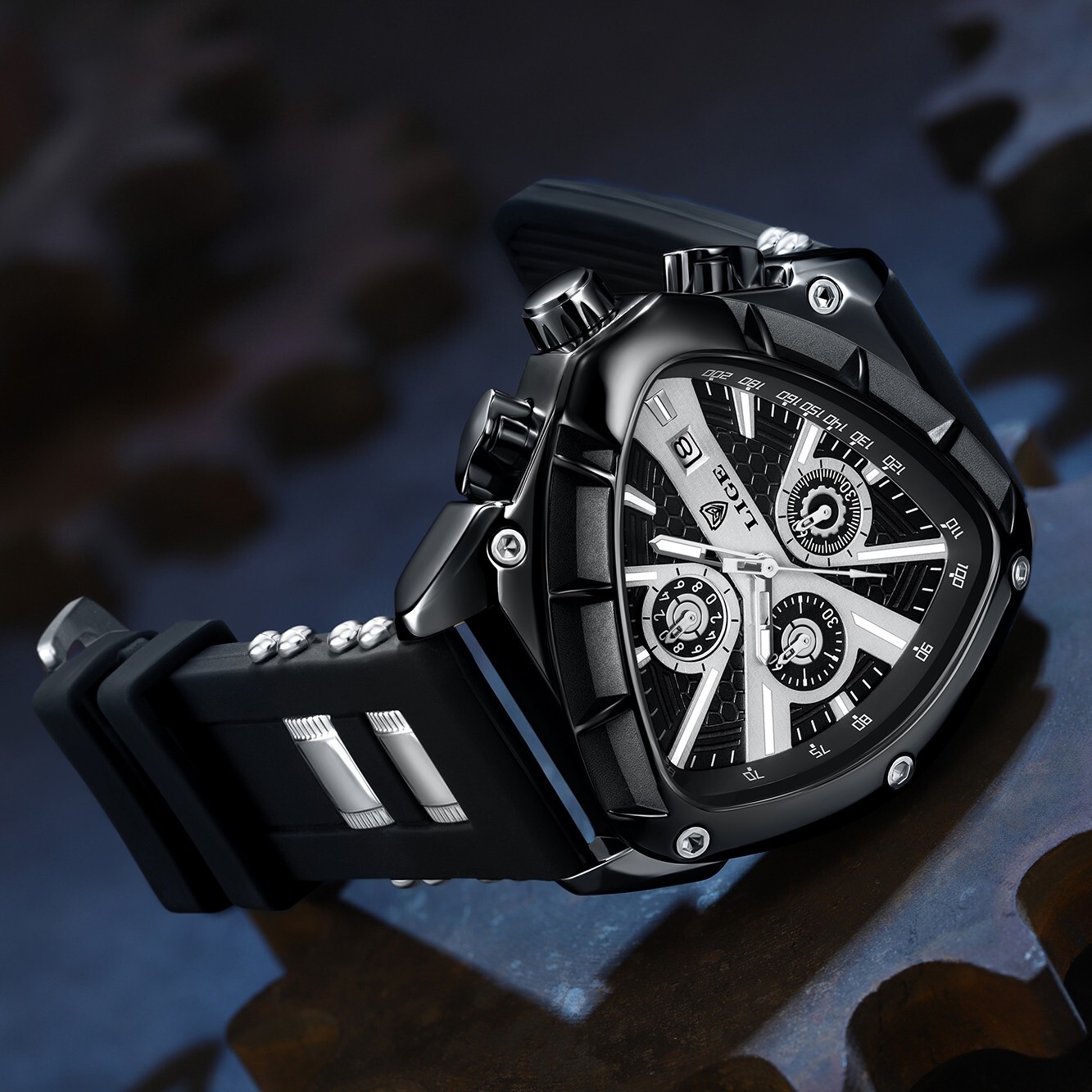 Waterproof Men Watch Big Dial Quartz Analog Luminous Date Sport Male Wristwatch