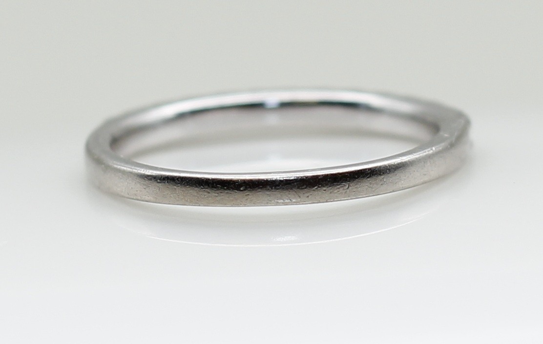 Platinum 1.80 ctw Princess Natural Diamond VS1-H Wedding Ring Set 8.8 Grams