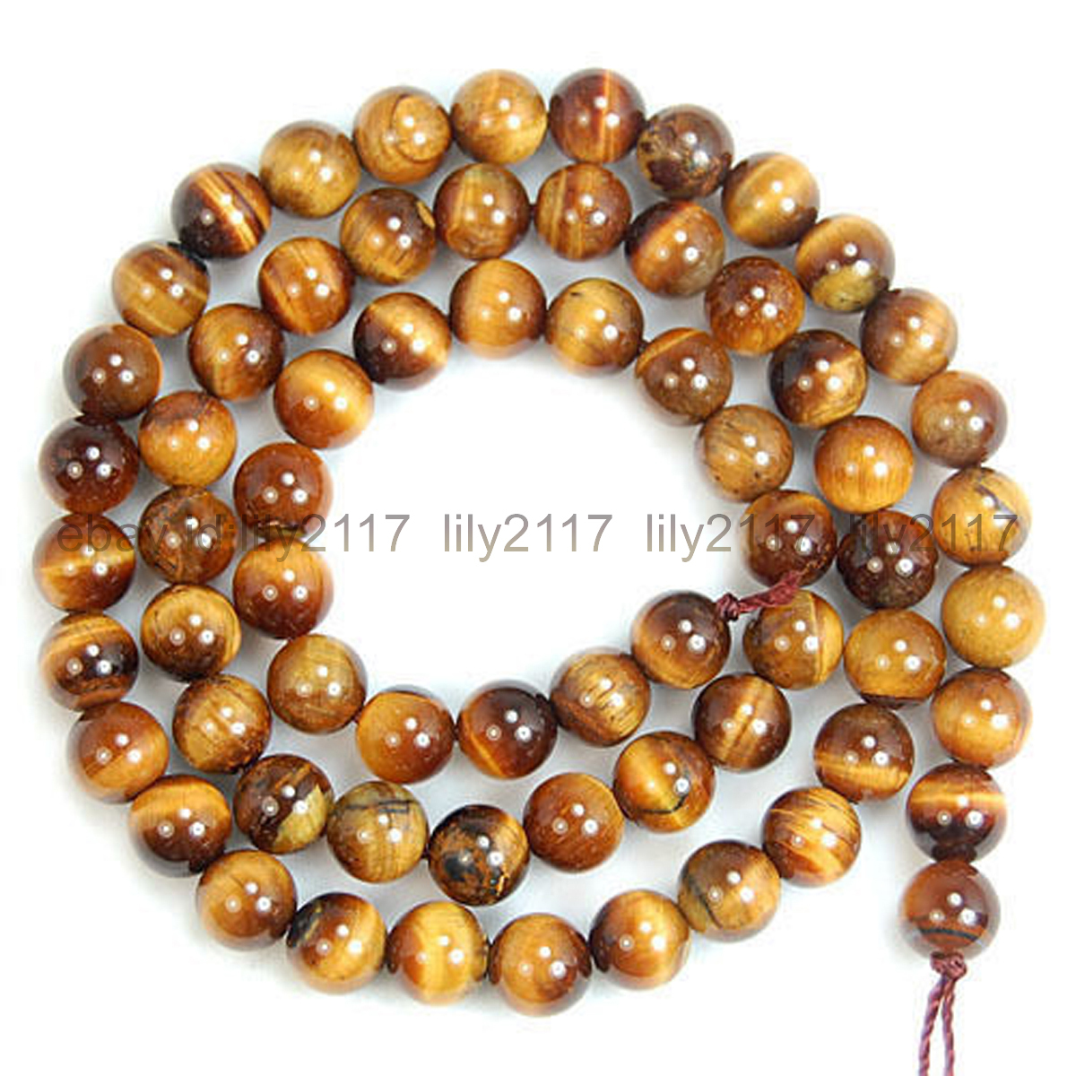 Natural Yellow Tiger’s Eye Gemstones Loose Beads 15″ 4mm 6mm 8mm 10mm 12mm 14mm