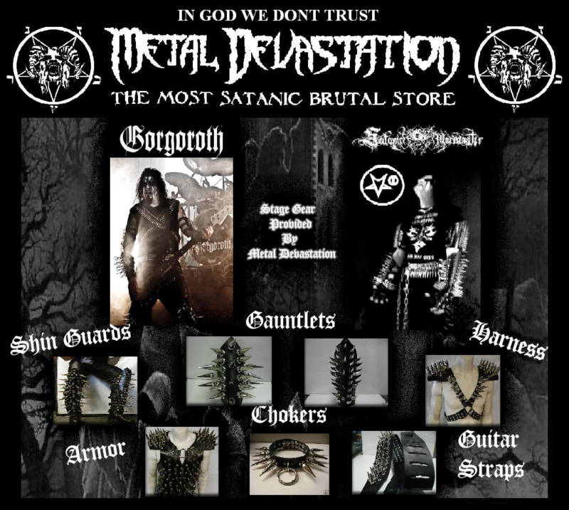 LEATHER SPIKE GAUNTLET. DEATH METAL (MDLG0113)….. INQUISITION