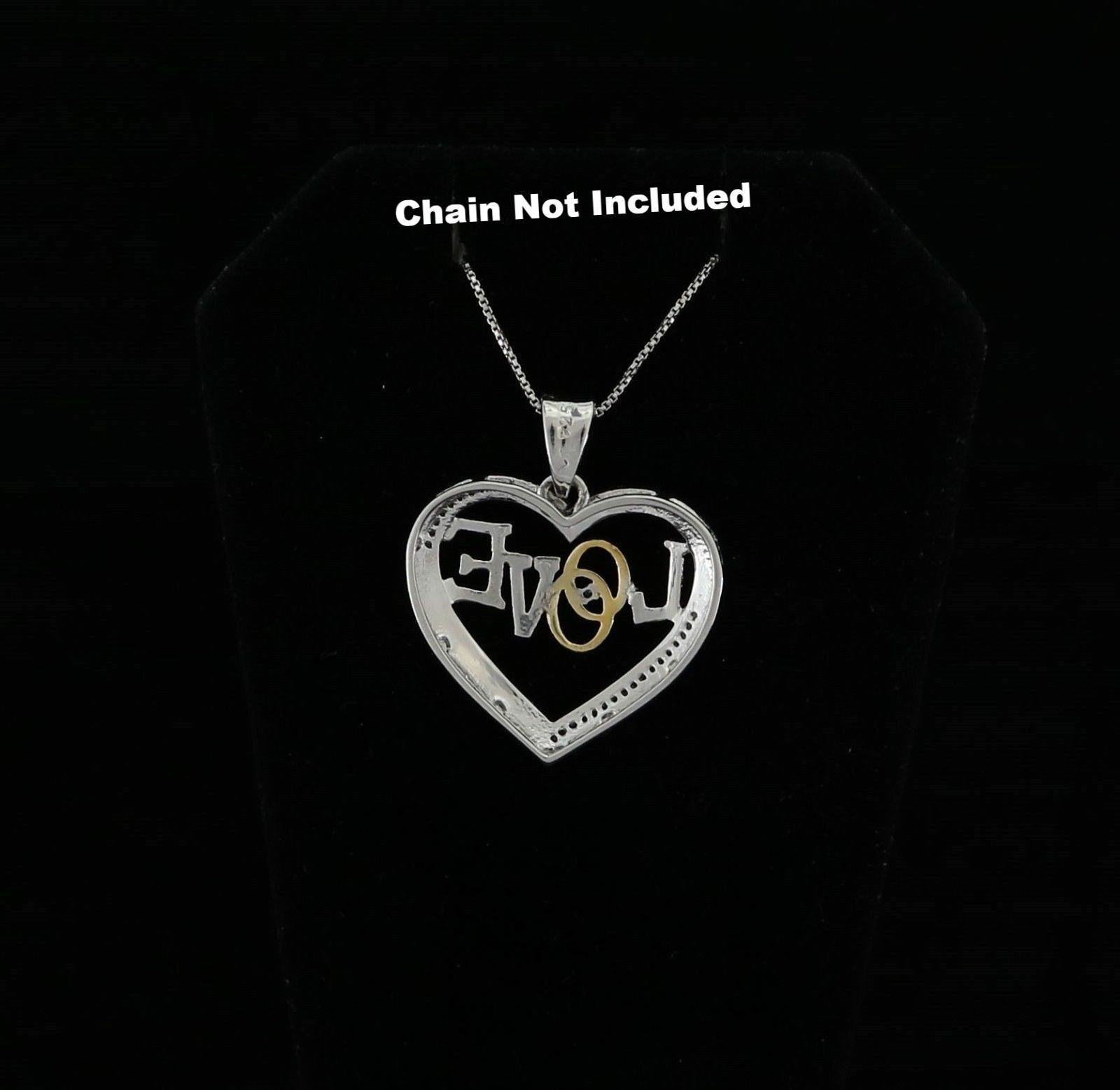 Special 925 White Sterling Silver Heart Pendant with 0.00ct Cubic Zirconia