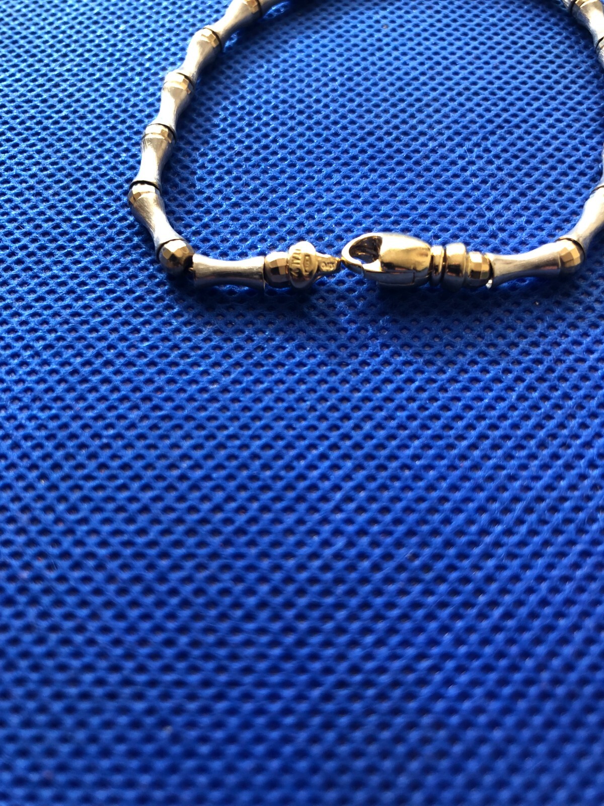 14kt (585 Stamp) Two Tone White & Yellow Gold Italian Bracelet Brand New