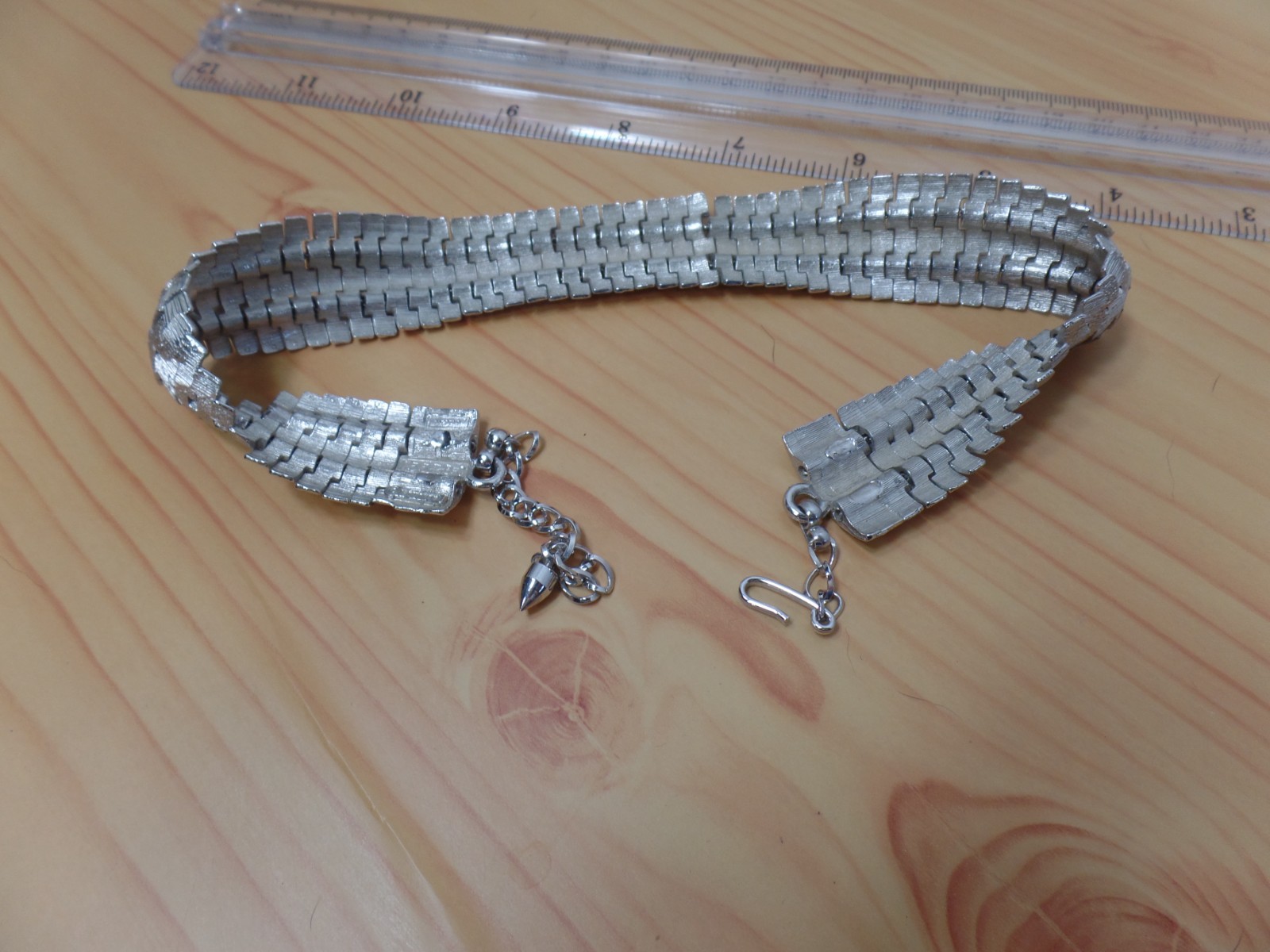 Vintage Boucher 1562 DC Pat Pend Gorgeous Silver Tone Choker Necklace