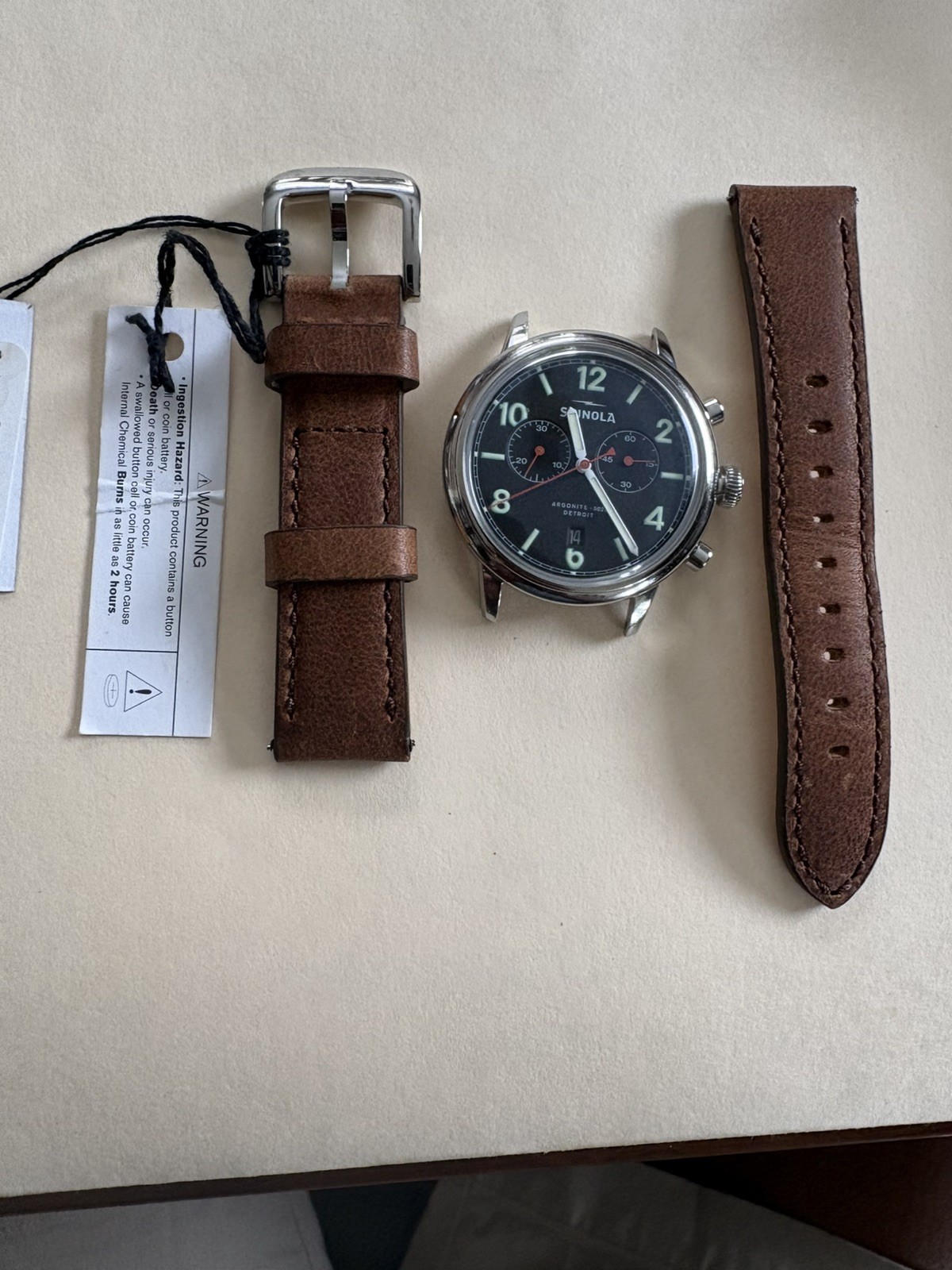 SHINOLA Detroit Men’s The Traveler S0120245782 2 Eye Chronograph Watch $850
