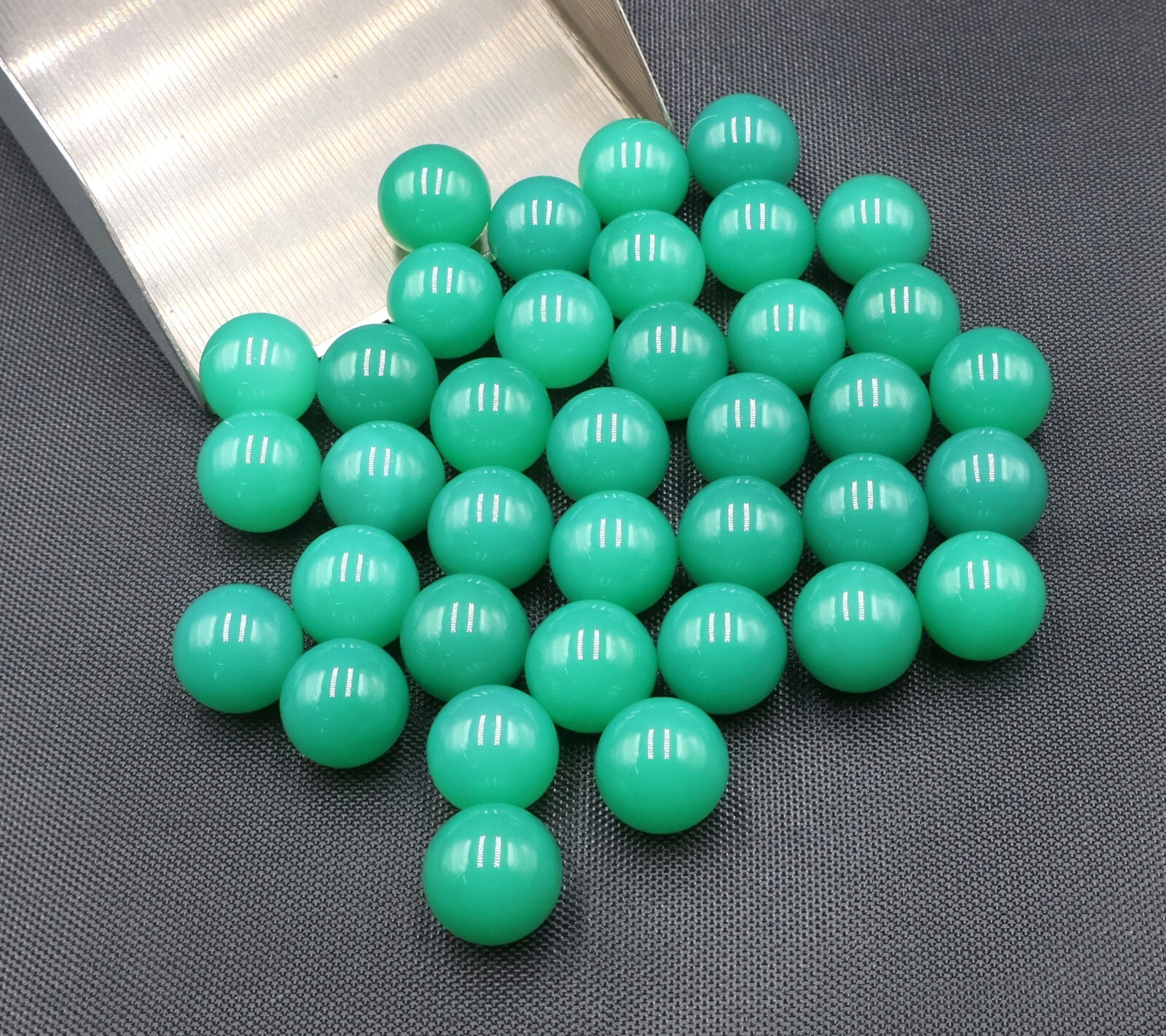 Green Onyx Round Smooth Plain Ball 11mm to 12mm Loose Cabochon Ball Stone