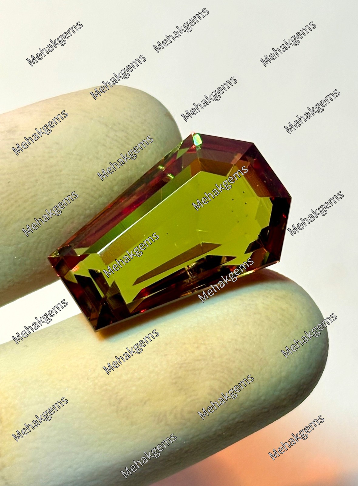 33 Ct Color Change Zultanite Gemstone, Coffin Cut Diaspore for Statement Ring