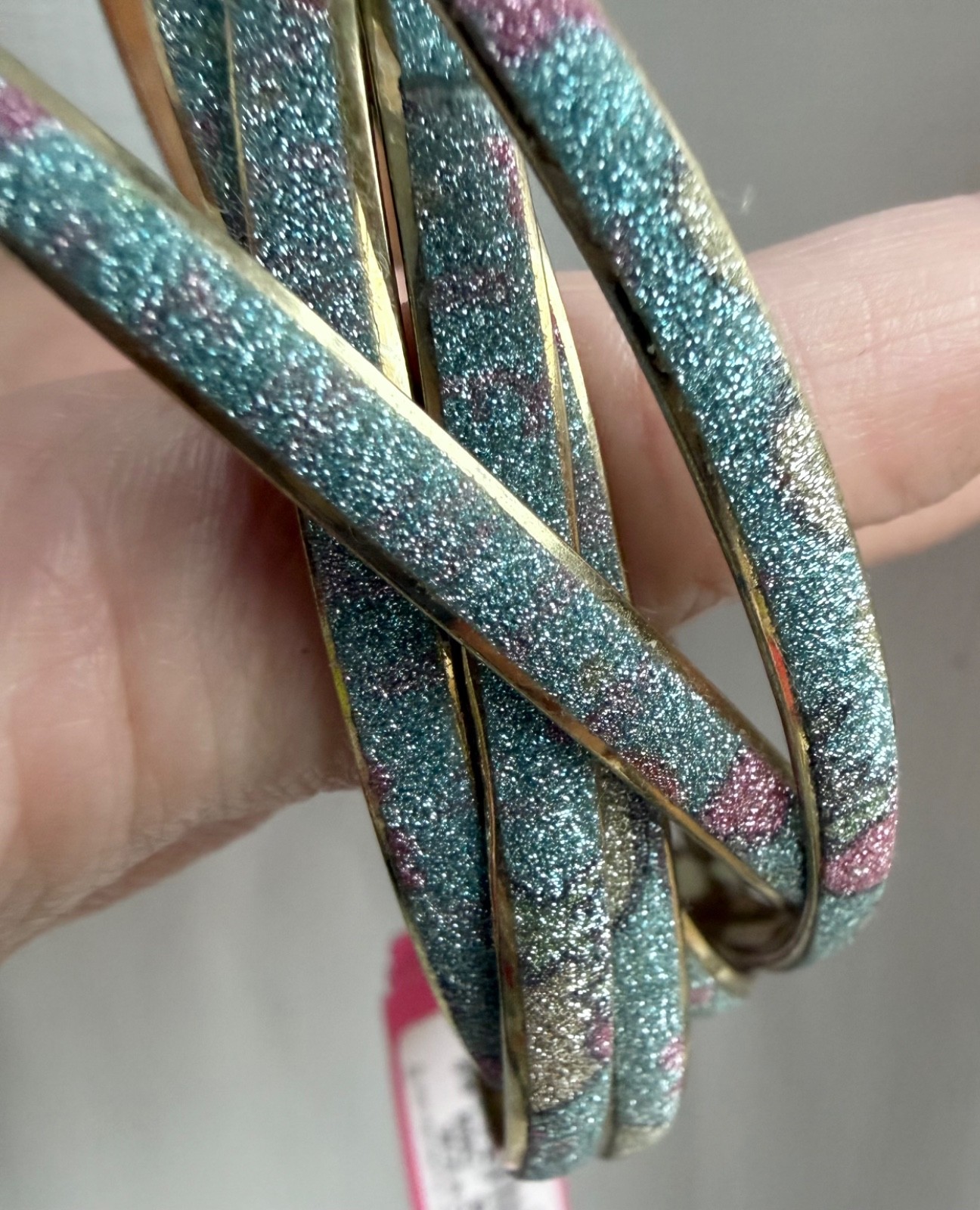 Betsey Johnson blue and gold sparkly glittery bangles NWT – MAKE AN OFFER