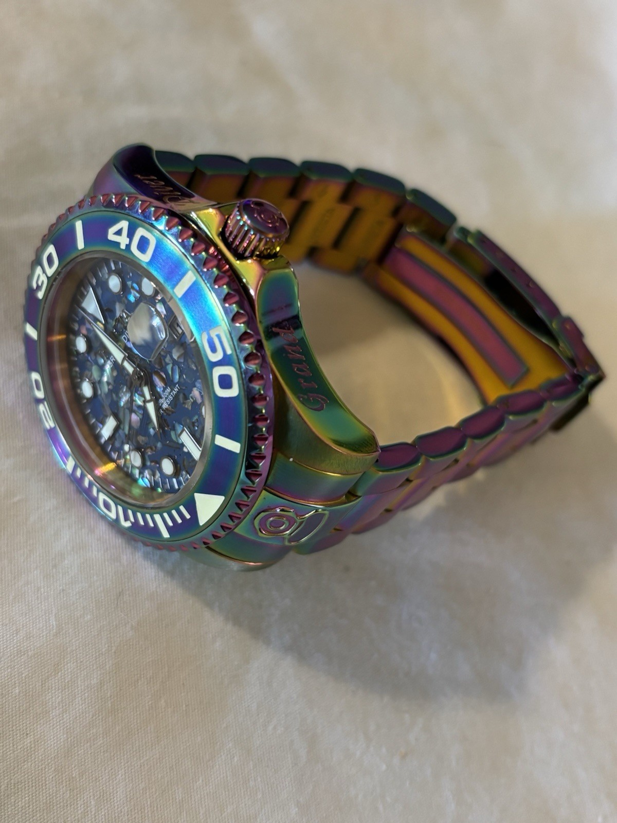 Invicta Grand Diver Men’s Automatic MOP Multicolor Dial Watch model 35760