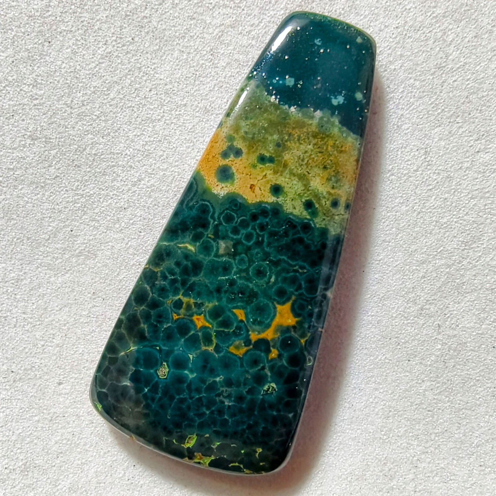 25 Cts Natural Ocean Jasper Cabochon Gemstone For Jewelry 36.1×16.9×4.9 MM