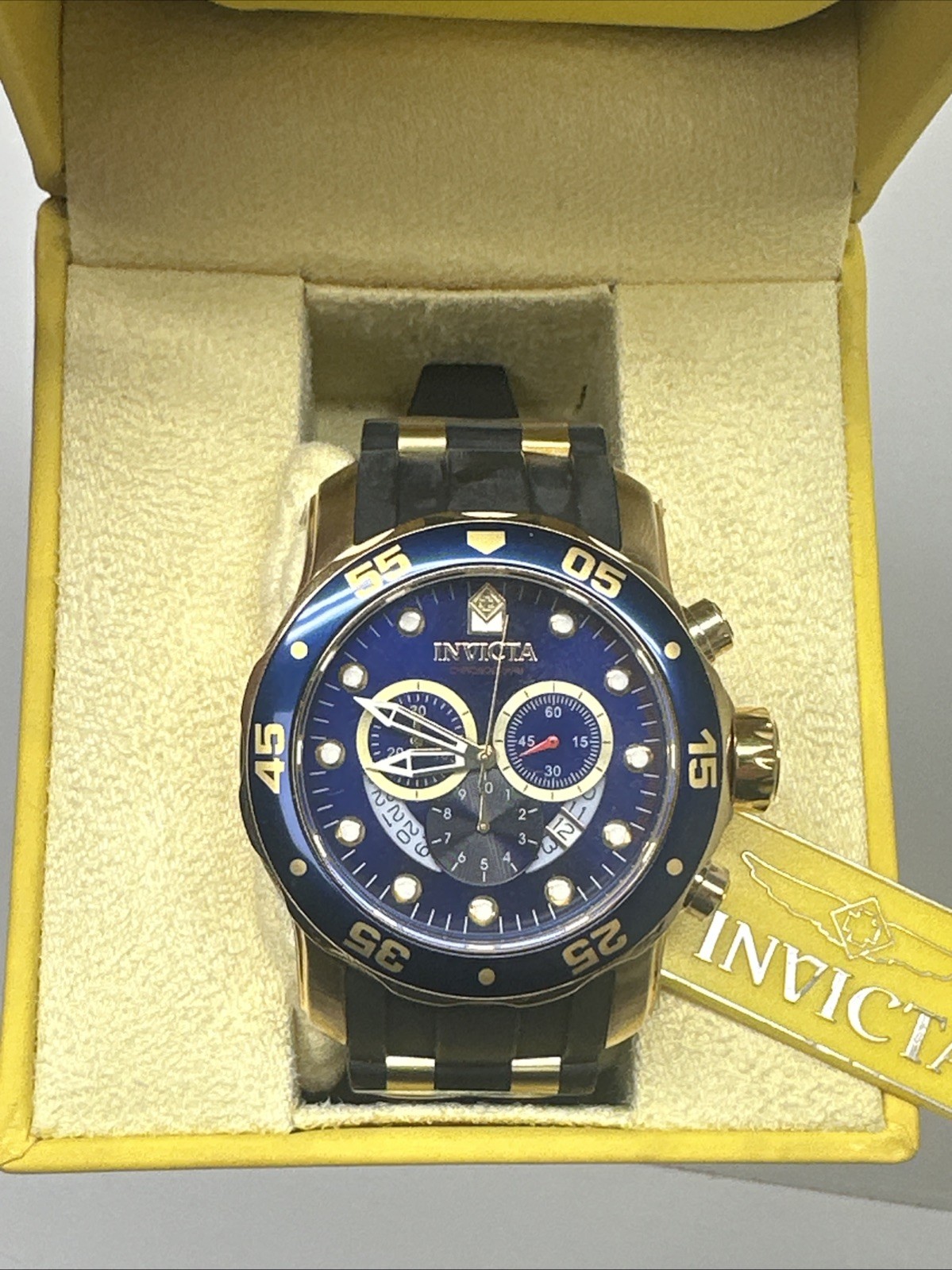 Men’s 6983 Pro Diver Collection Chronograph Blue Dial Black Polyurethane Watch