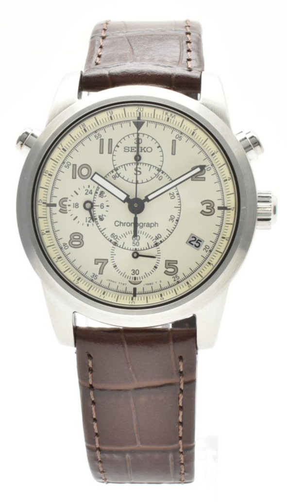 SALE! SEIKO SUS Bullhead 7T27-7A40 Chronograph Vintage Quartz Men’s Watch JAPAN