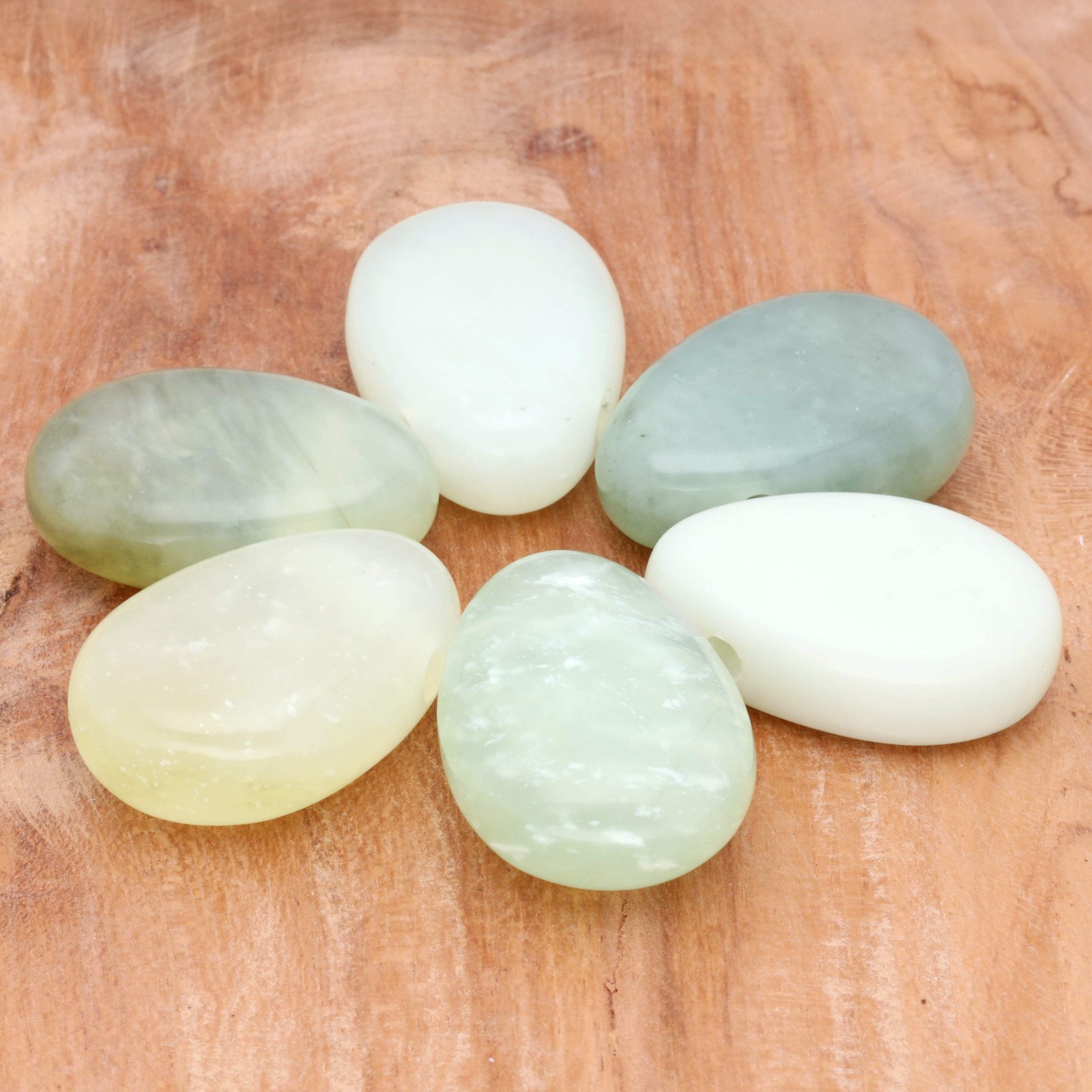 China Jade Drop Pendant with Cotton Ribbon Drilled | Gemstone Jewelry