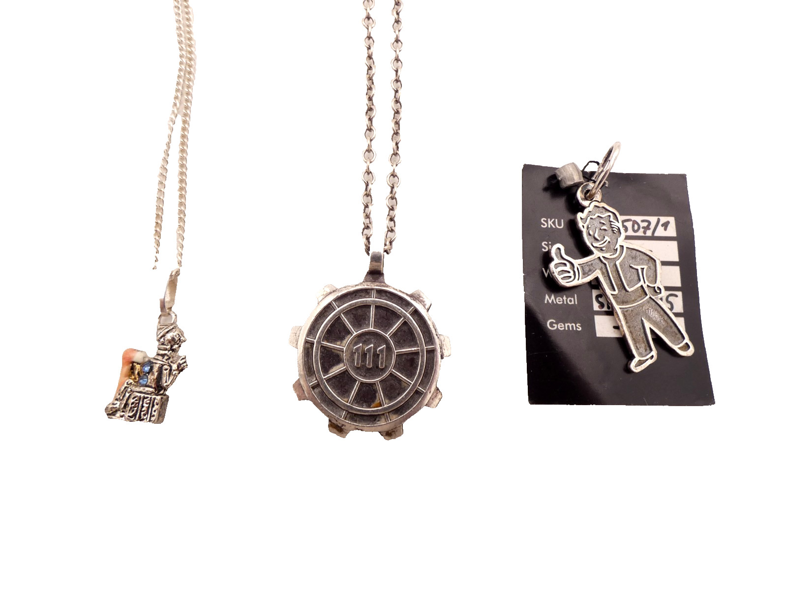 Fallout 4 Vault 111 Necklace/Pendant or Keychain Set of 3
