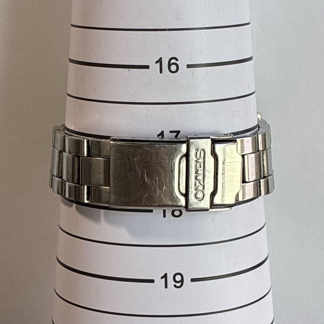 Seiko Chronograph Black Silver Limited 7T92-0CF0 Quartz Wristwatch 17.5cm Wrist