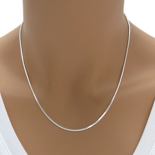 925 Sterling Silver Diamond Cut Snake Chain Necklace 1.5mm (040 Gauge)