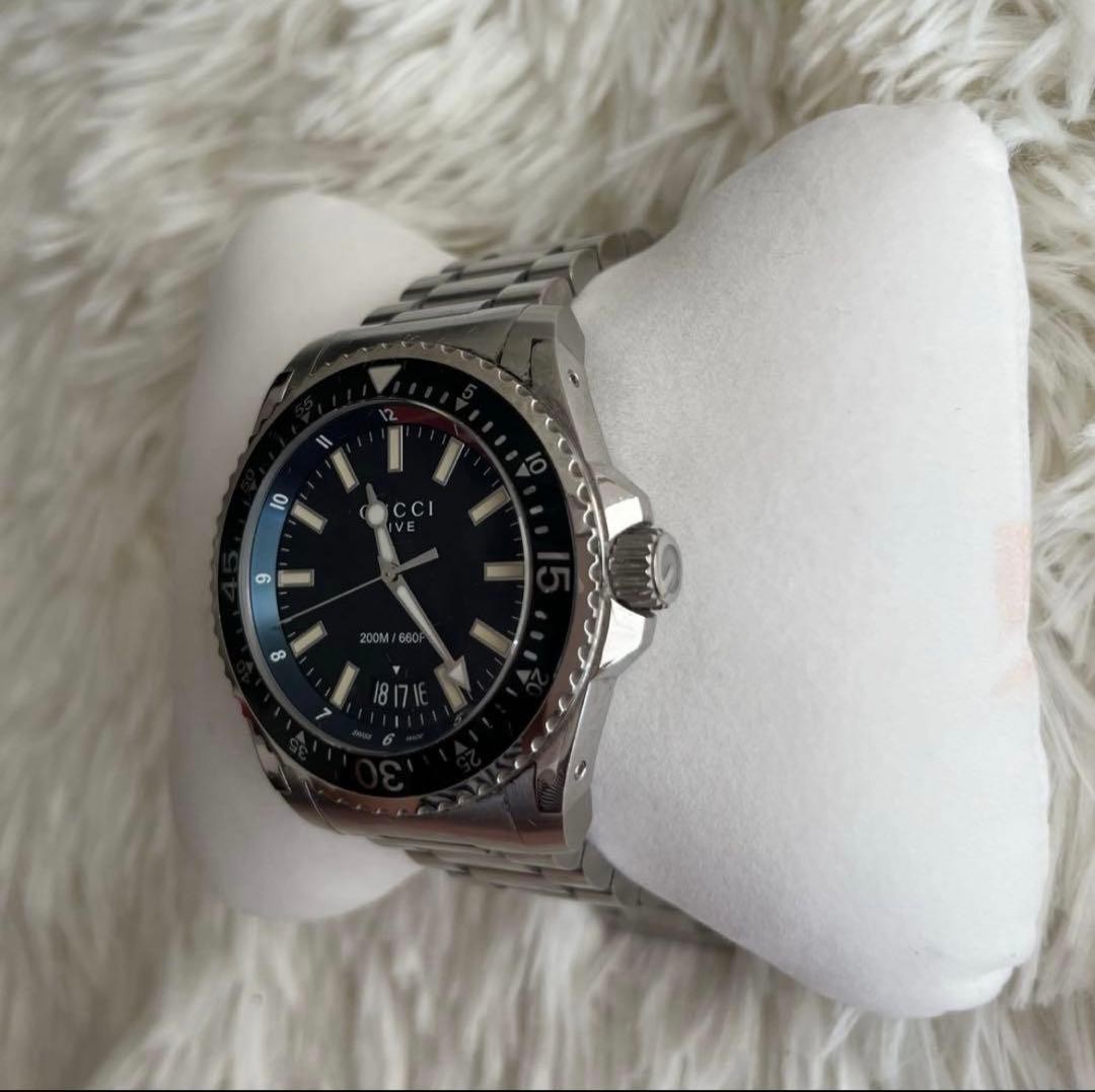 Gucci Dive Men’s Watch 200m Water-Resistant Quartz Black Box From Japan