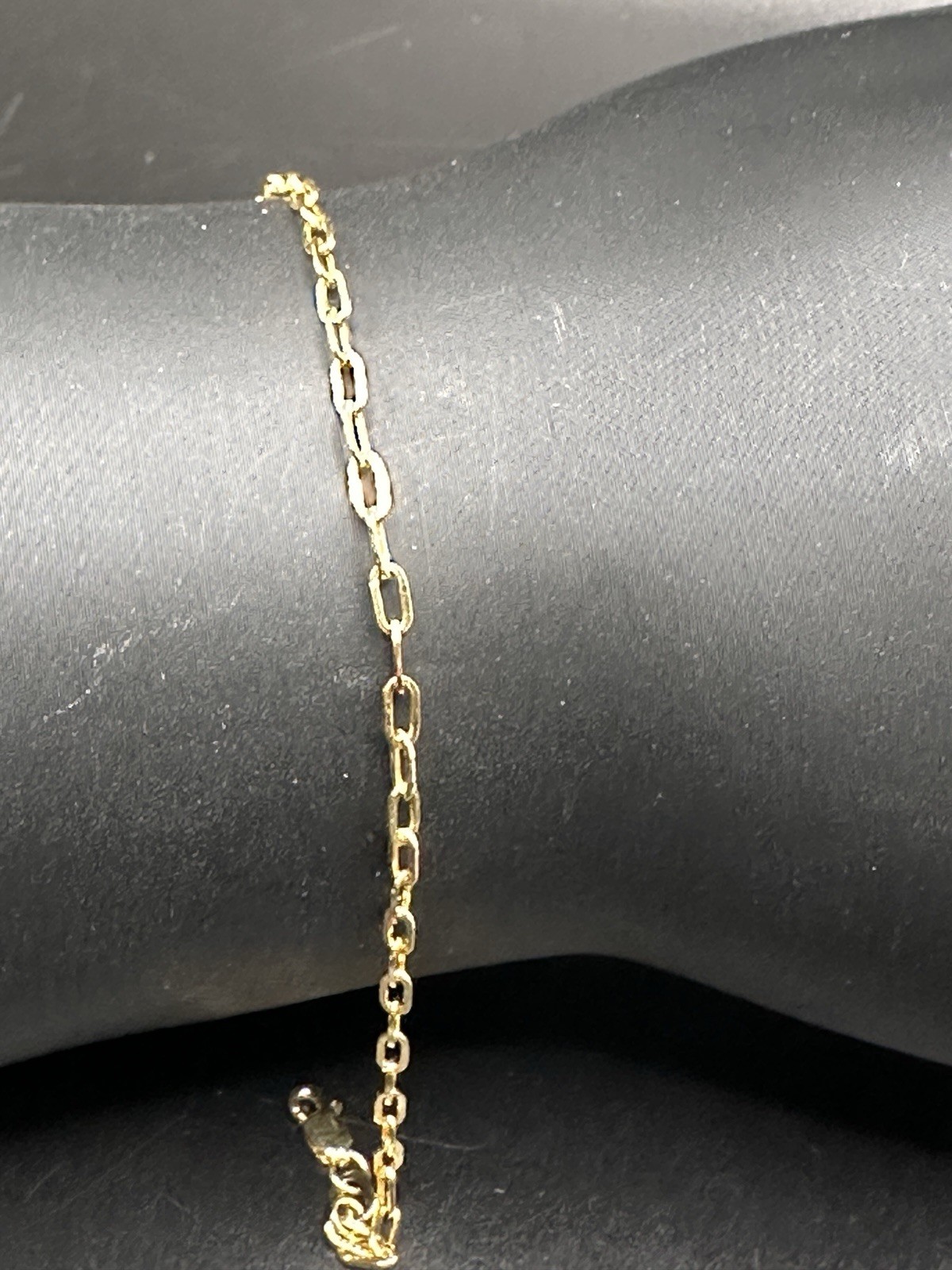 10k Yellow Gold Paperclip Link Bracelet 7” 2.2mm