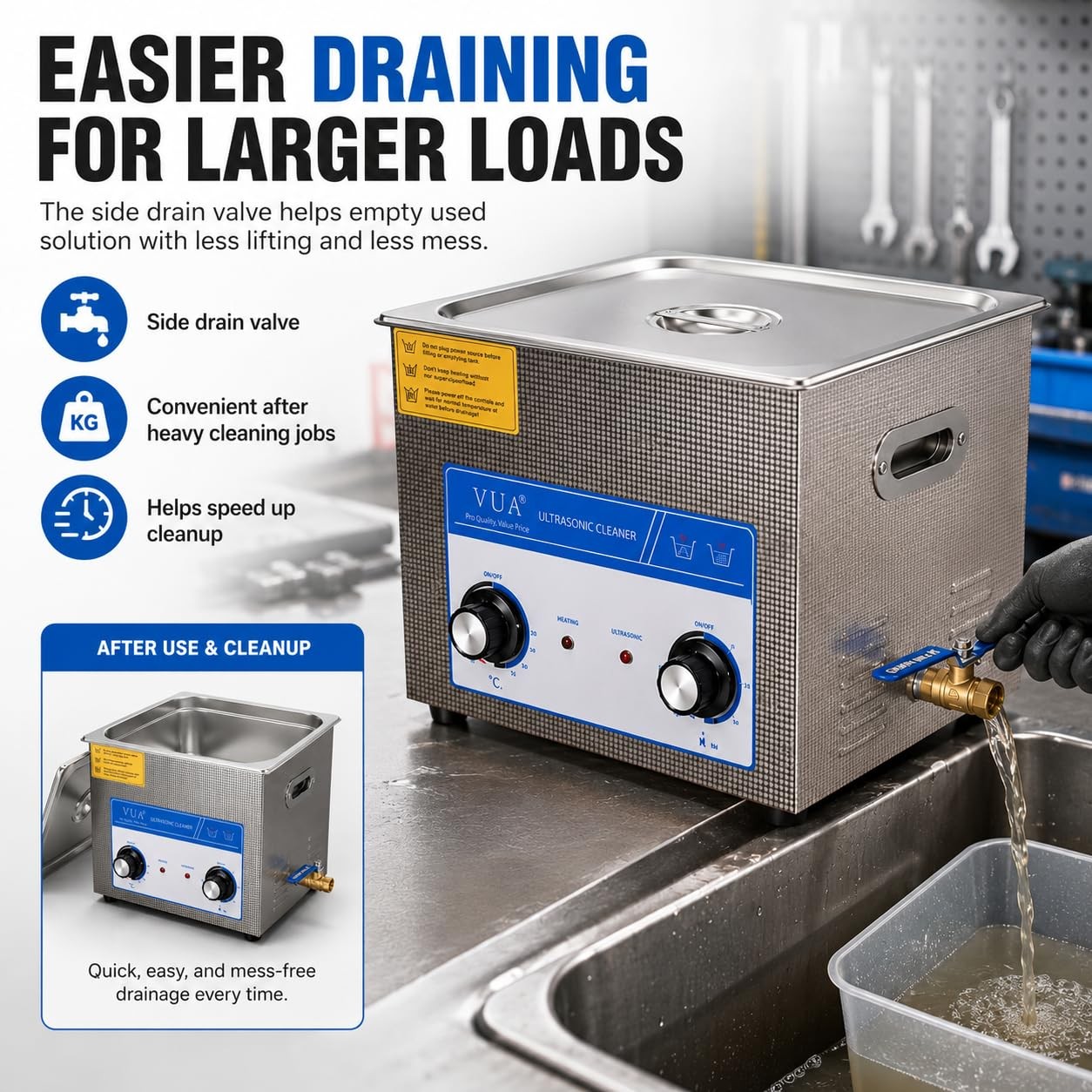 15L Ultrasonic Cleaner Machine with Heater, Professional Industrial Ultrasoni…