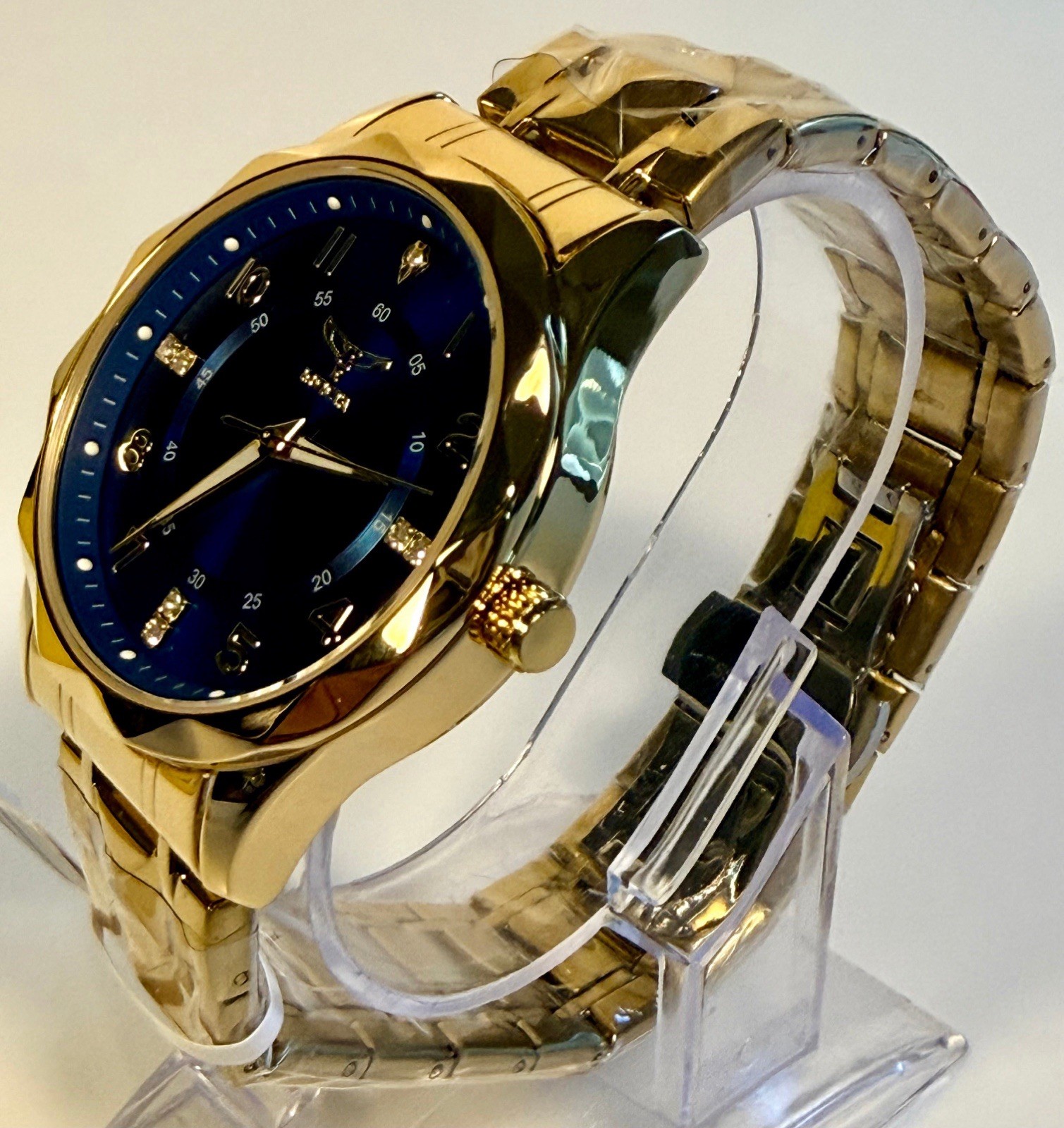 69020 Invicta Specialty I Blue Dial Gold Tone Stainless Steel 41mm Mens Watch