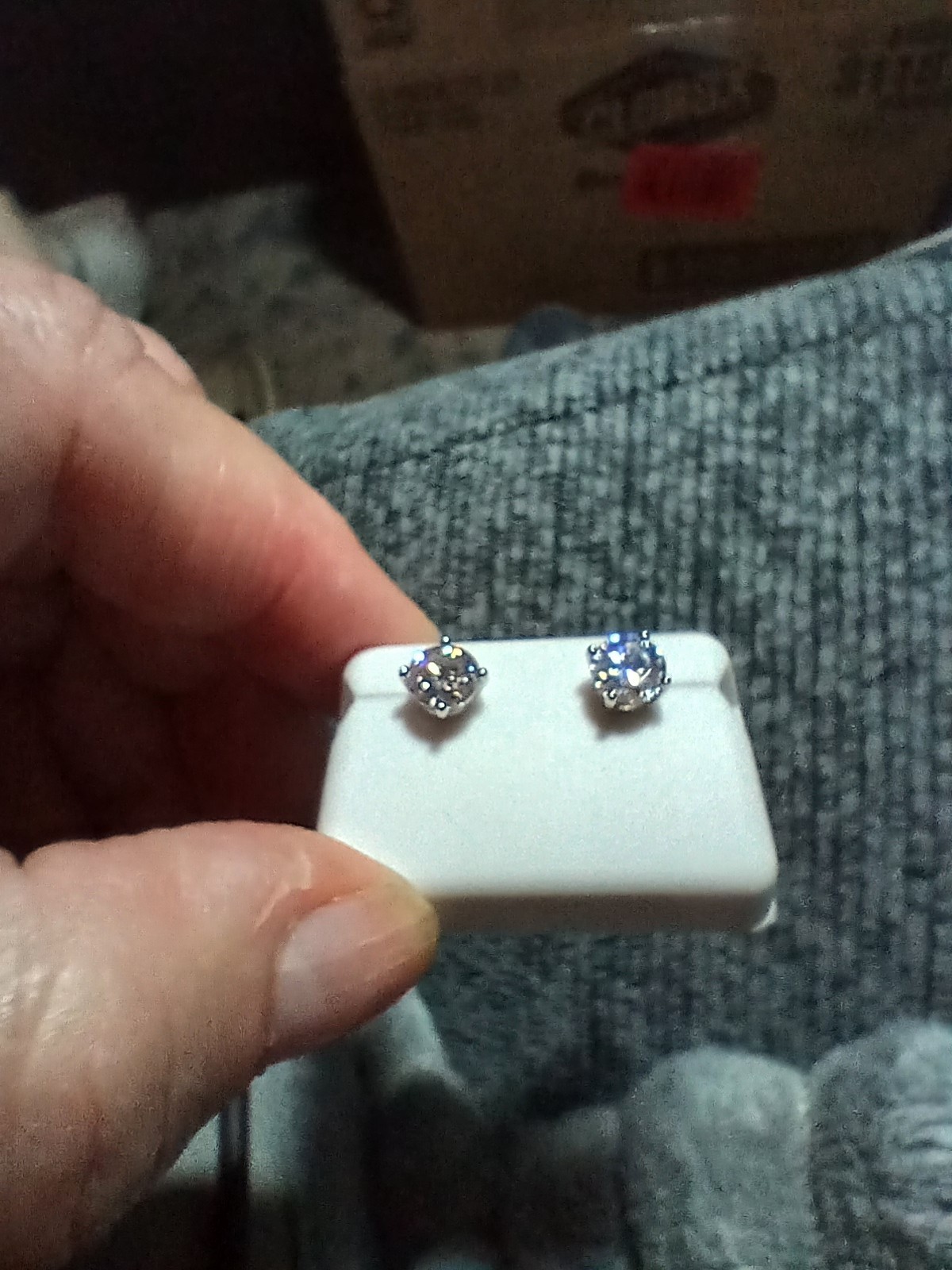 2.0 CTW Moissanite Sterling Silver EARRINGS..925.