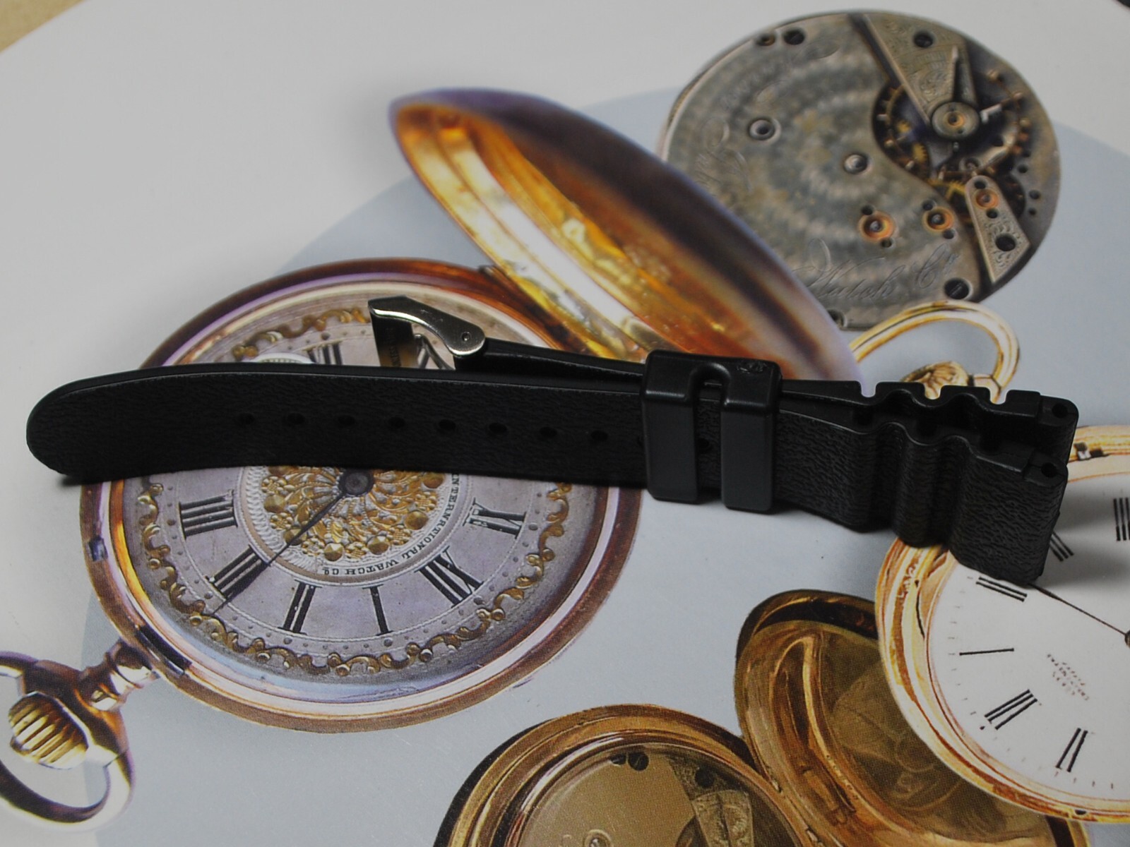 New 22mm Black Rubber Men’s Watch Band for Casio, Seiko Diver Watches