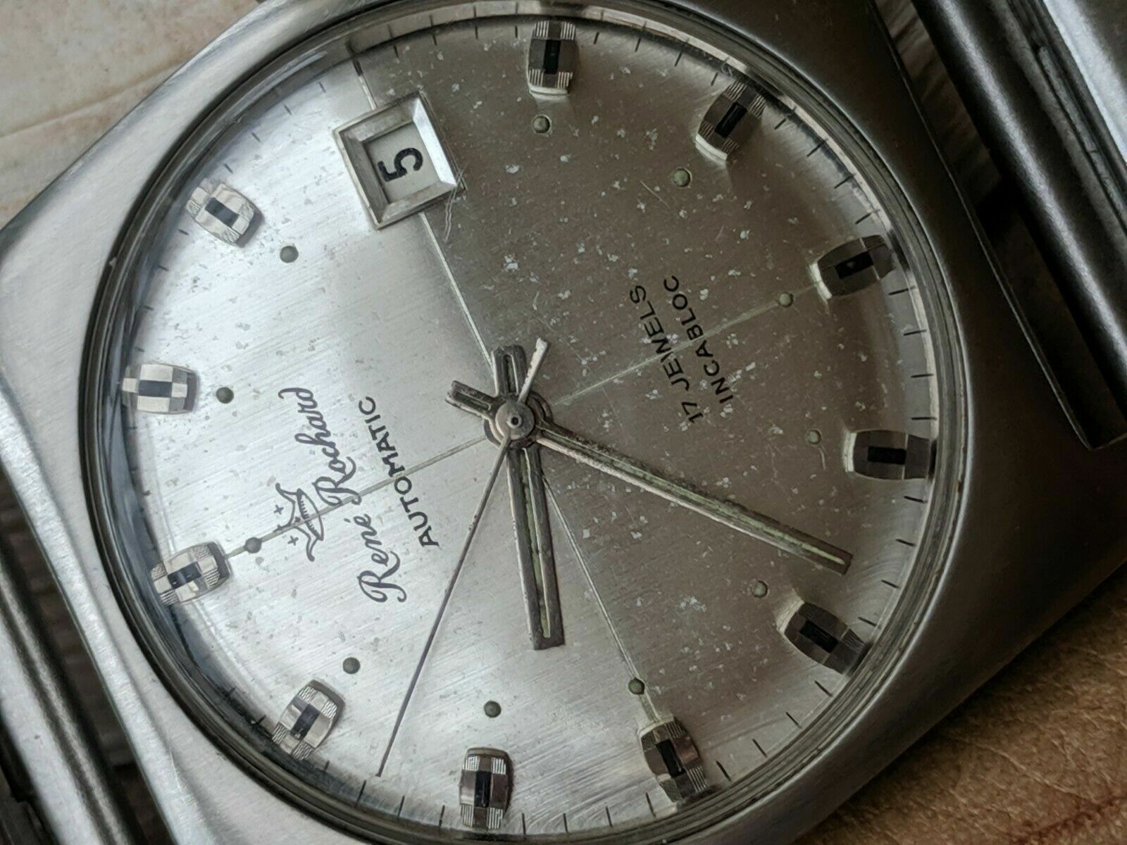 Vintage 1970’s Yema Rene Rochard French Wristmaster w/Warm Patina,All SS Case
