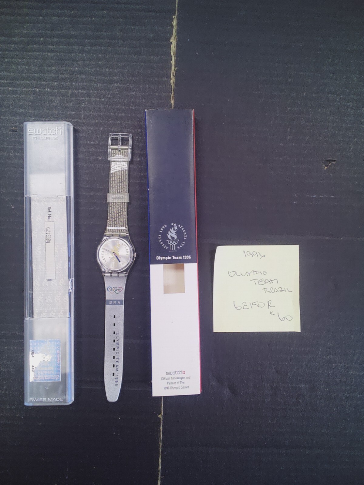Swatch Originals Brand Special Olympic Team Brazil GZ150R NOS 1996 needs battery