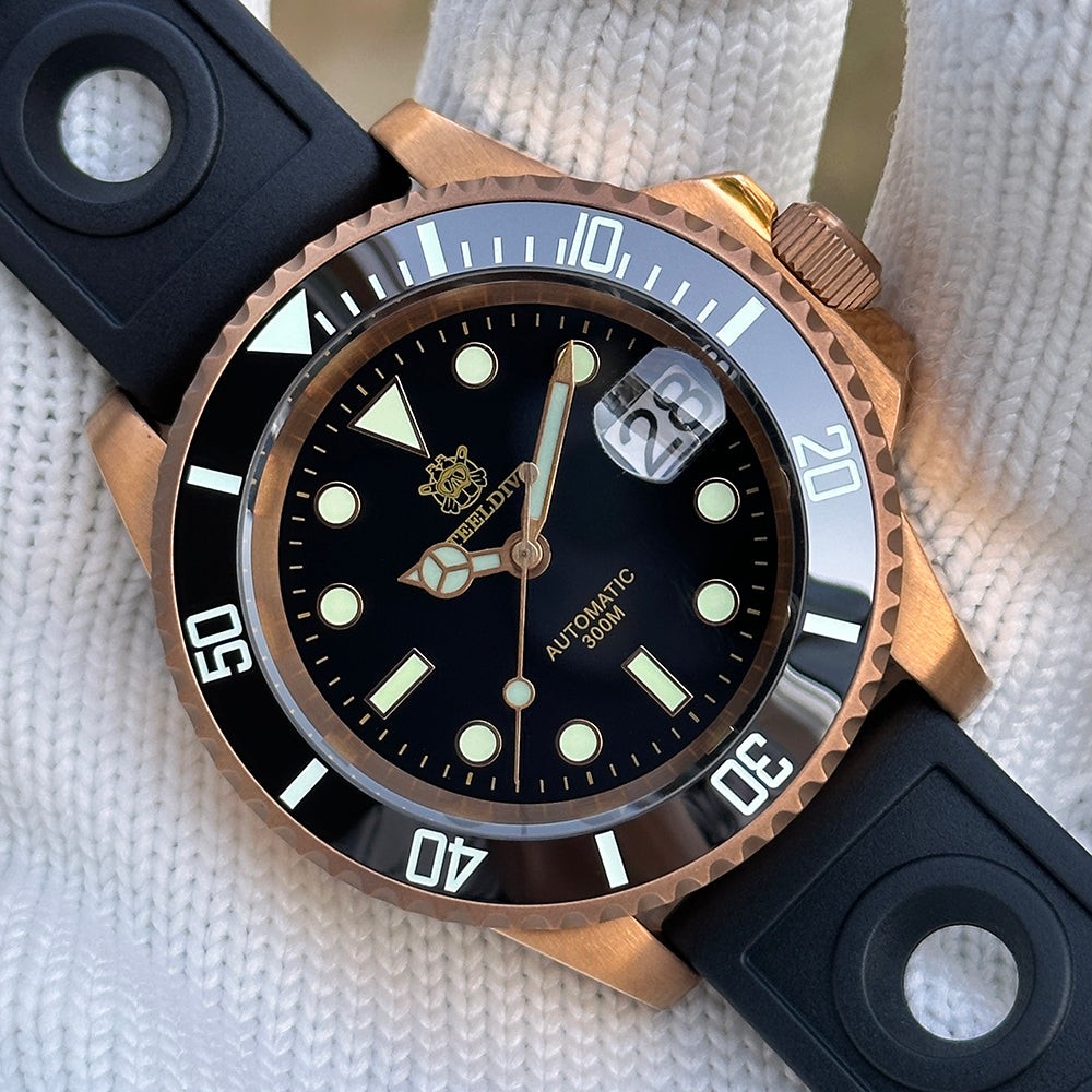 STEELDIVE SD1953S Mens Bronze 40.5mm 300M Automatic Dive Watch NH35 Solid