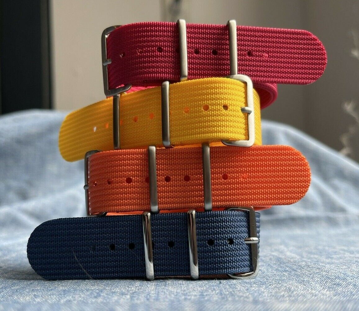 WISCASSET WATCH STRAPS *Ribbed* One-piece Watch Strap (FREE SHIPPING)