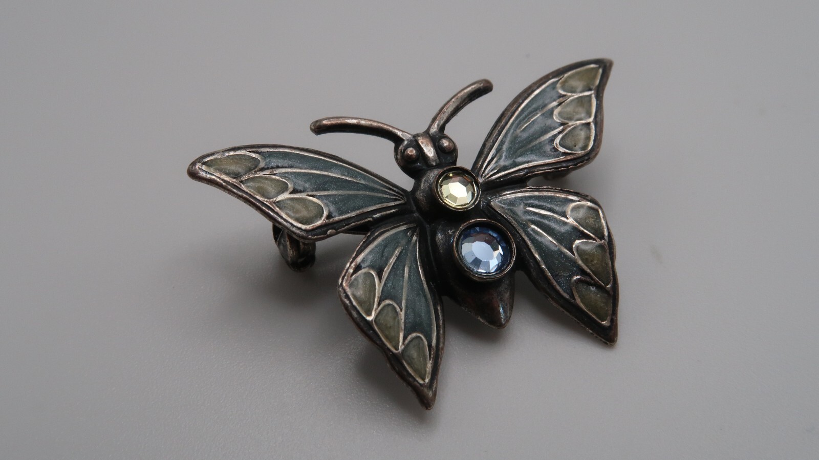 Vintage Silver Butterfly Brooch Pin 3.6cm BB12