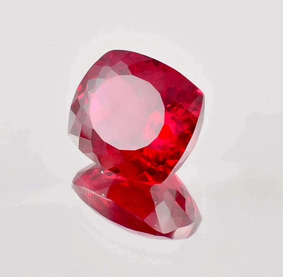 Natural Burmese 28 Ct Ruby Blood Red Cushion Cut AGL Certified Loose Gemstone