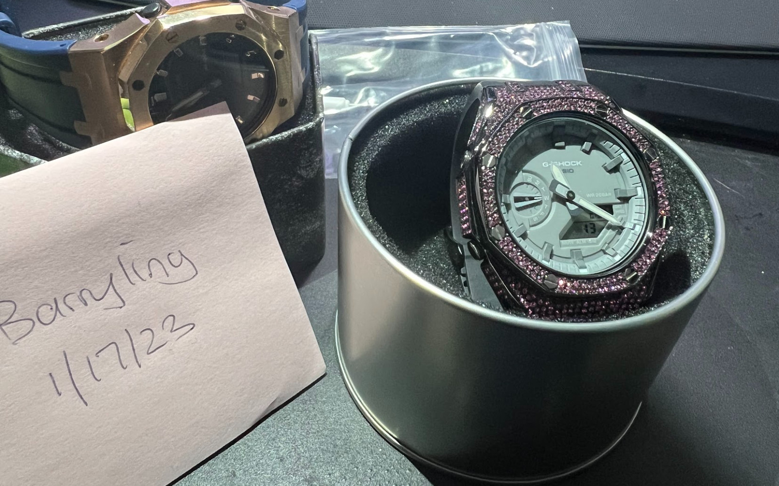 For G-Shock GA2100/2110, CasiOak Diamond MOD, Casing Only, No Watch.