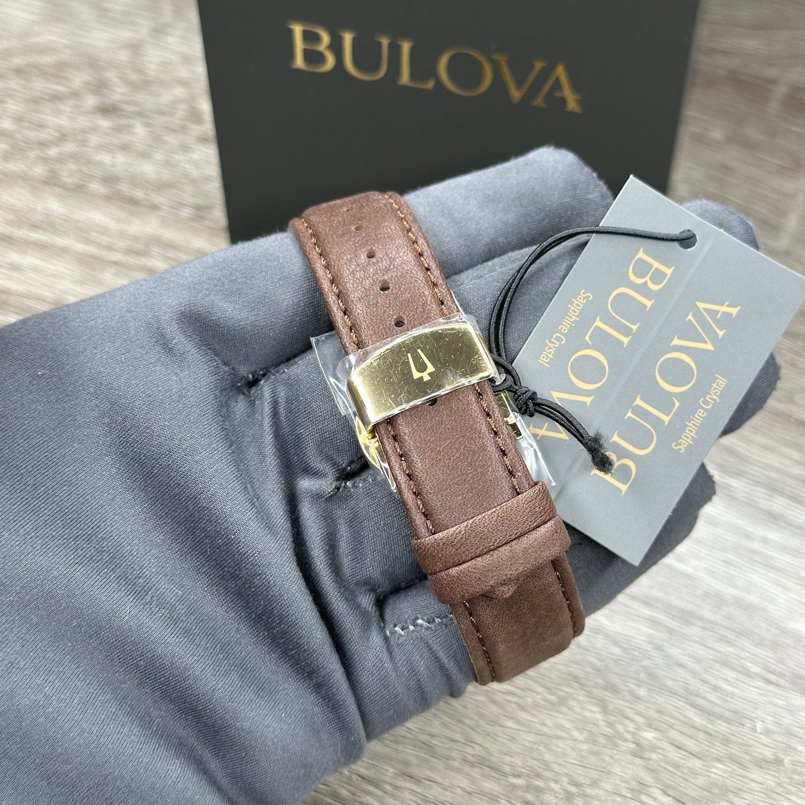 NEW✅262KHz✅ Bulova Icon Precisionist Gold Case Brown Men’s Watch 40mm 97B216