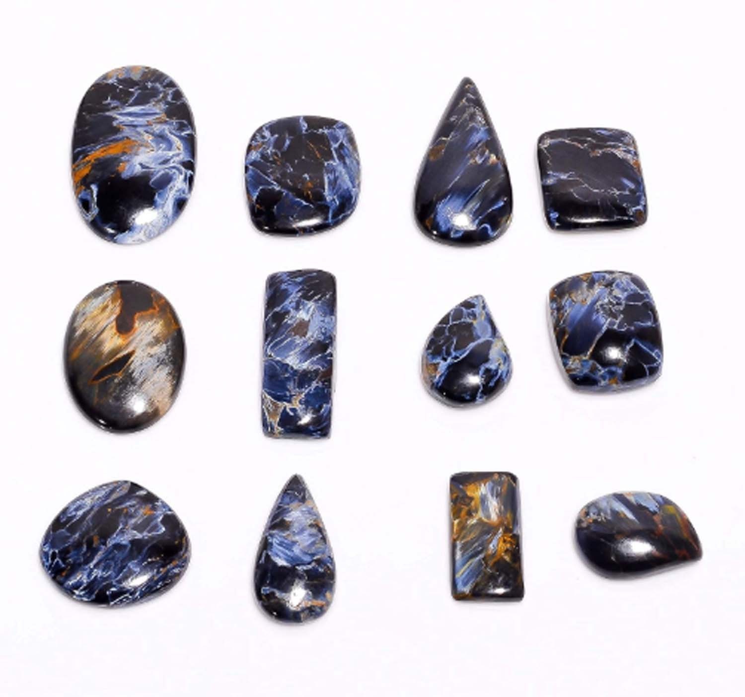 5 Pcs Natural Pietersite Chatoyant Cabochon Moving Clouds 100.00Cts Lot Gemstone