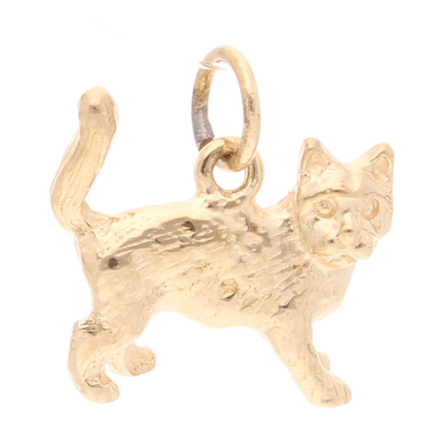 9Carat Yellow Gold Cat Charm (12.5×11.5mm)