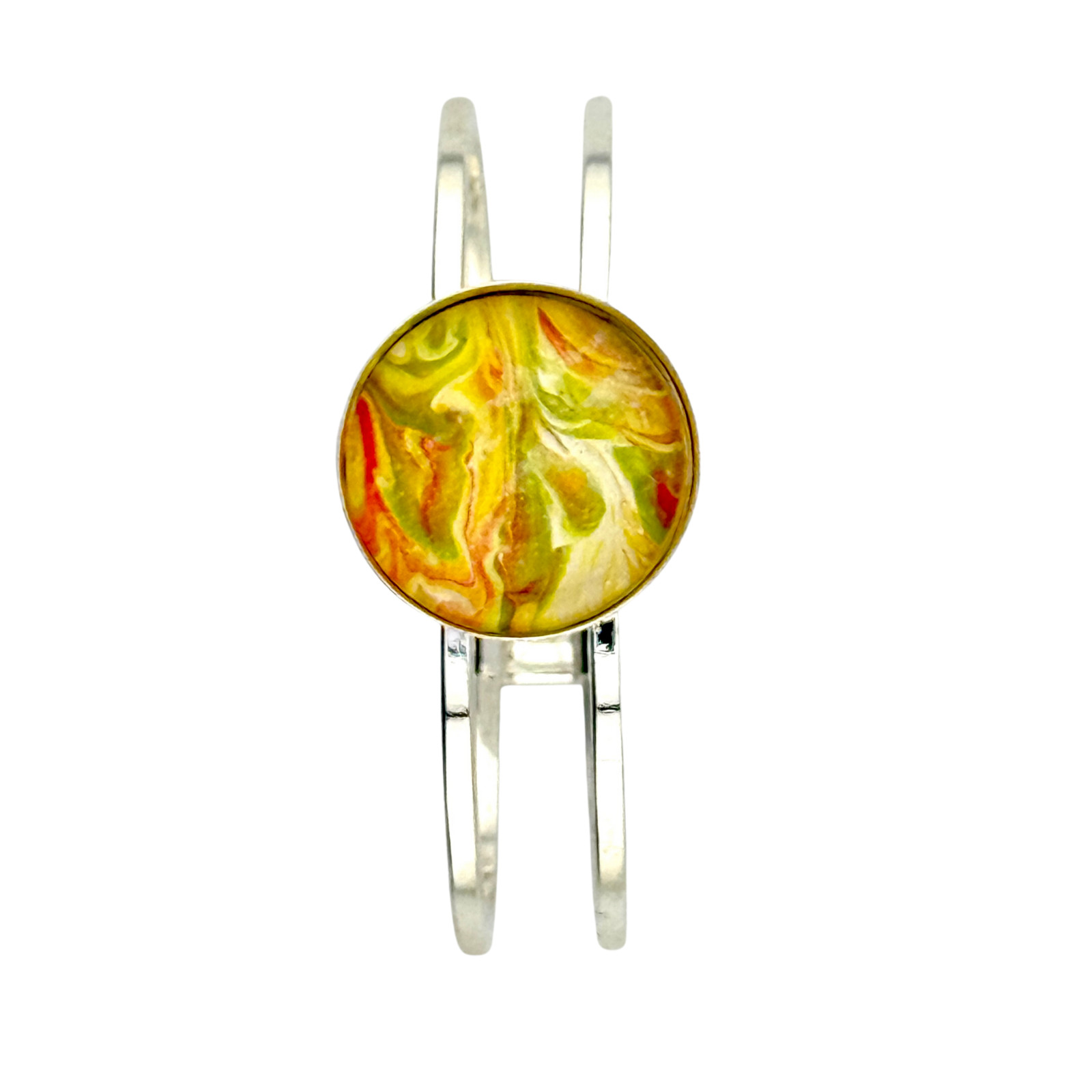 Bracelet Handmade Silver “Yummy Citrus” Spring Style
