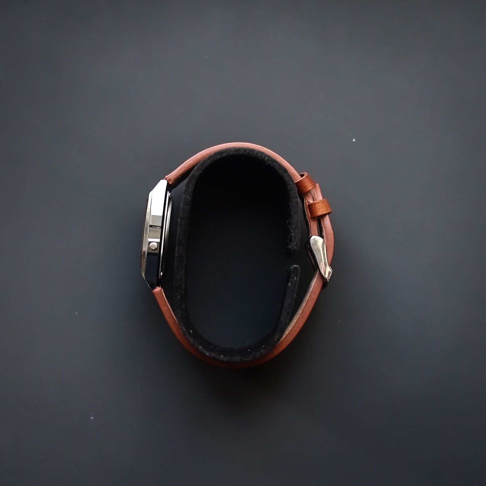 Casio A158 With Custom Brown Leather Strap: Brand new with box and papers