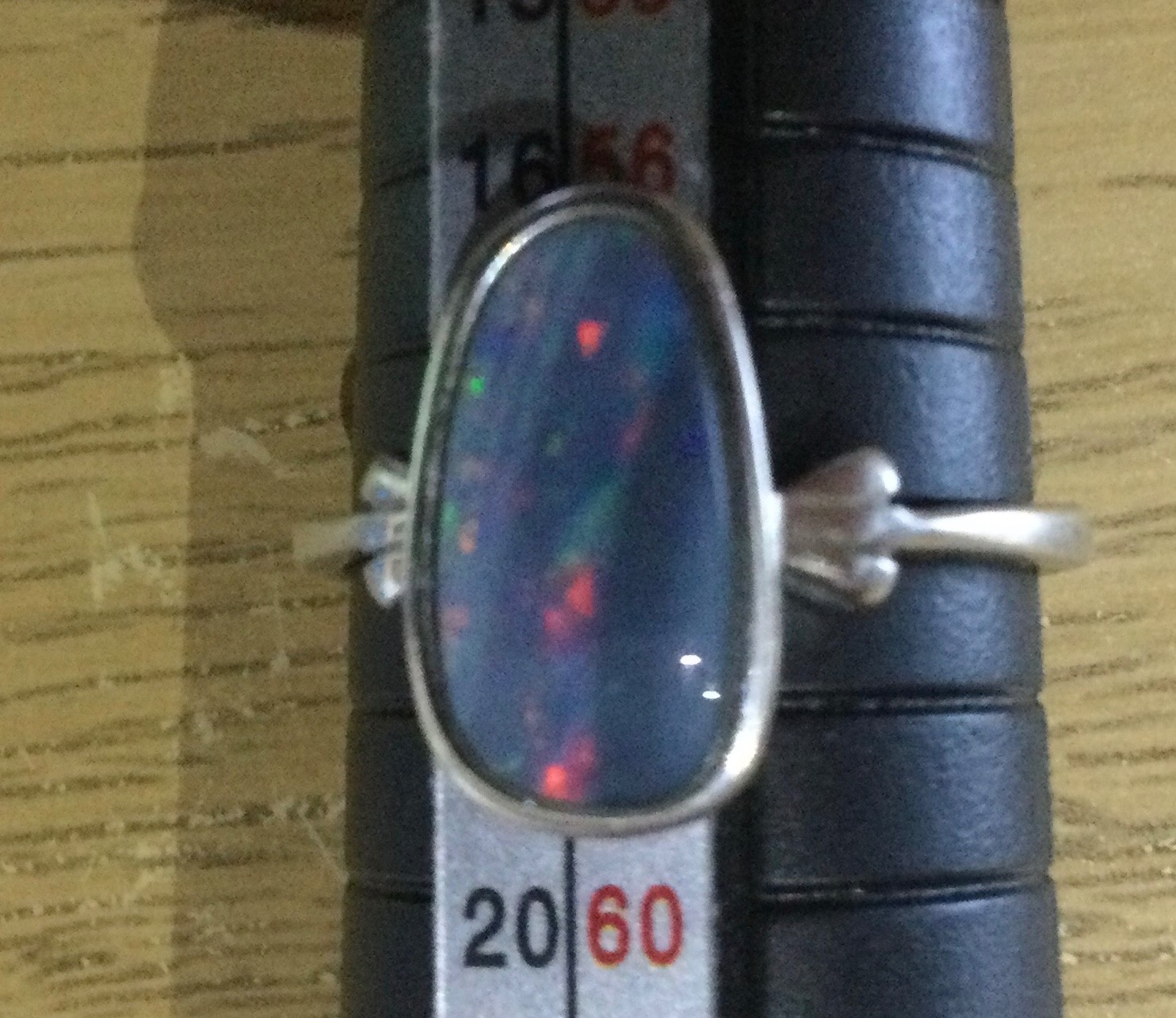 Beautiful Australian Opal Ring In Solid 925 Sterling Silver – Size US 8.25