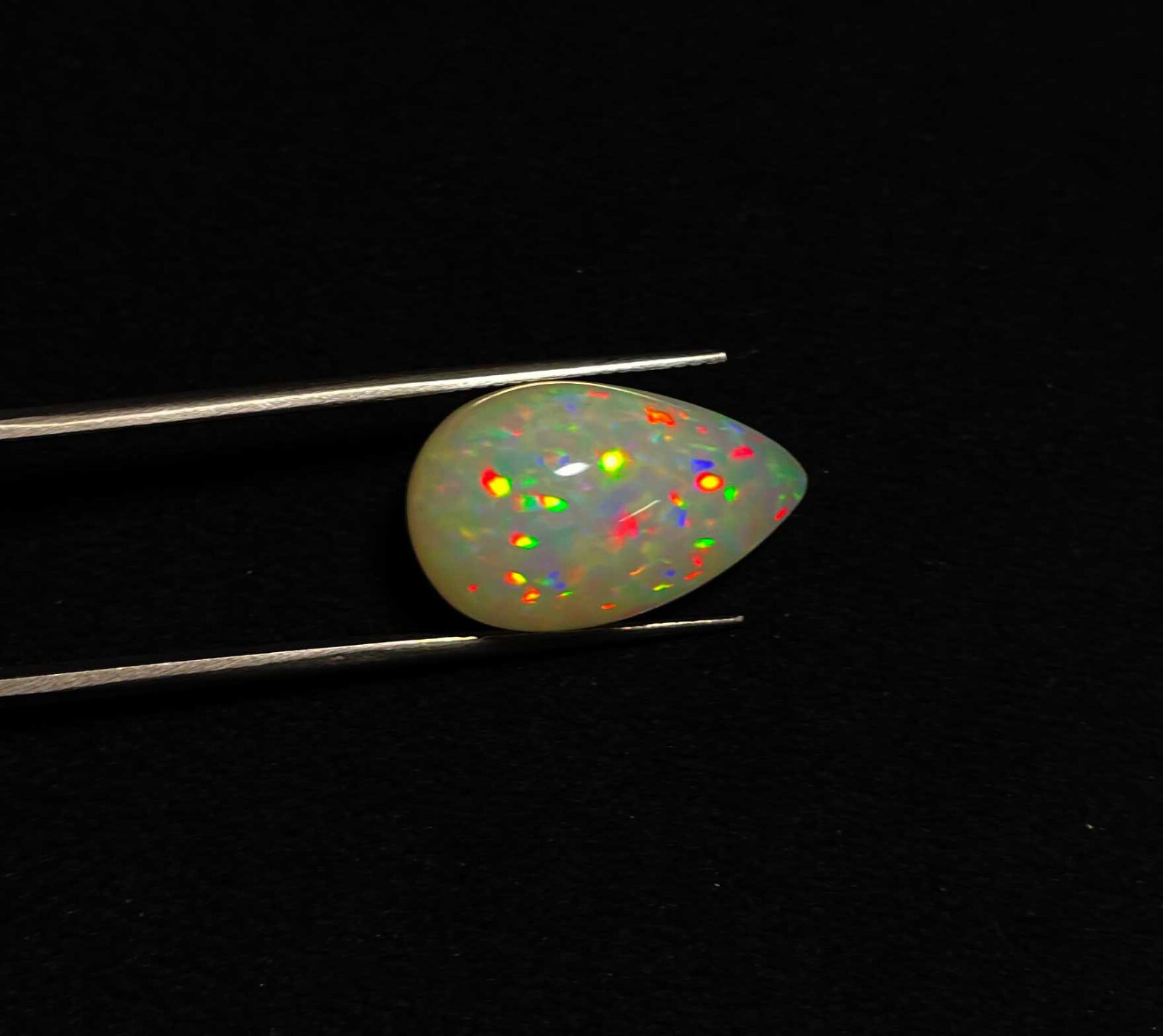 Natural Ethiopian Opal Pear Cabochon Loose Gemstone 13.50*21.90 MM 15 CT