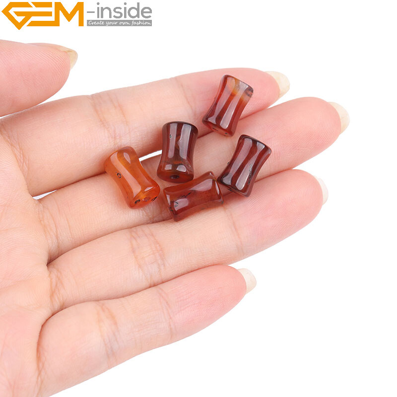 Natural Gemstone Bamboo Bone Assorted Loose Beads For Jewelry Making 15″ 30Pcs